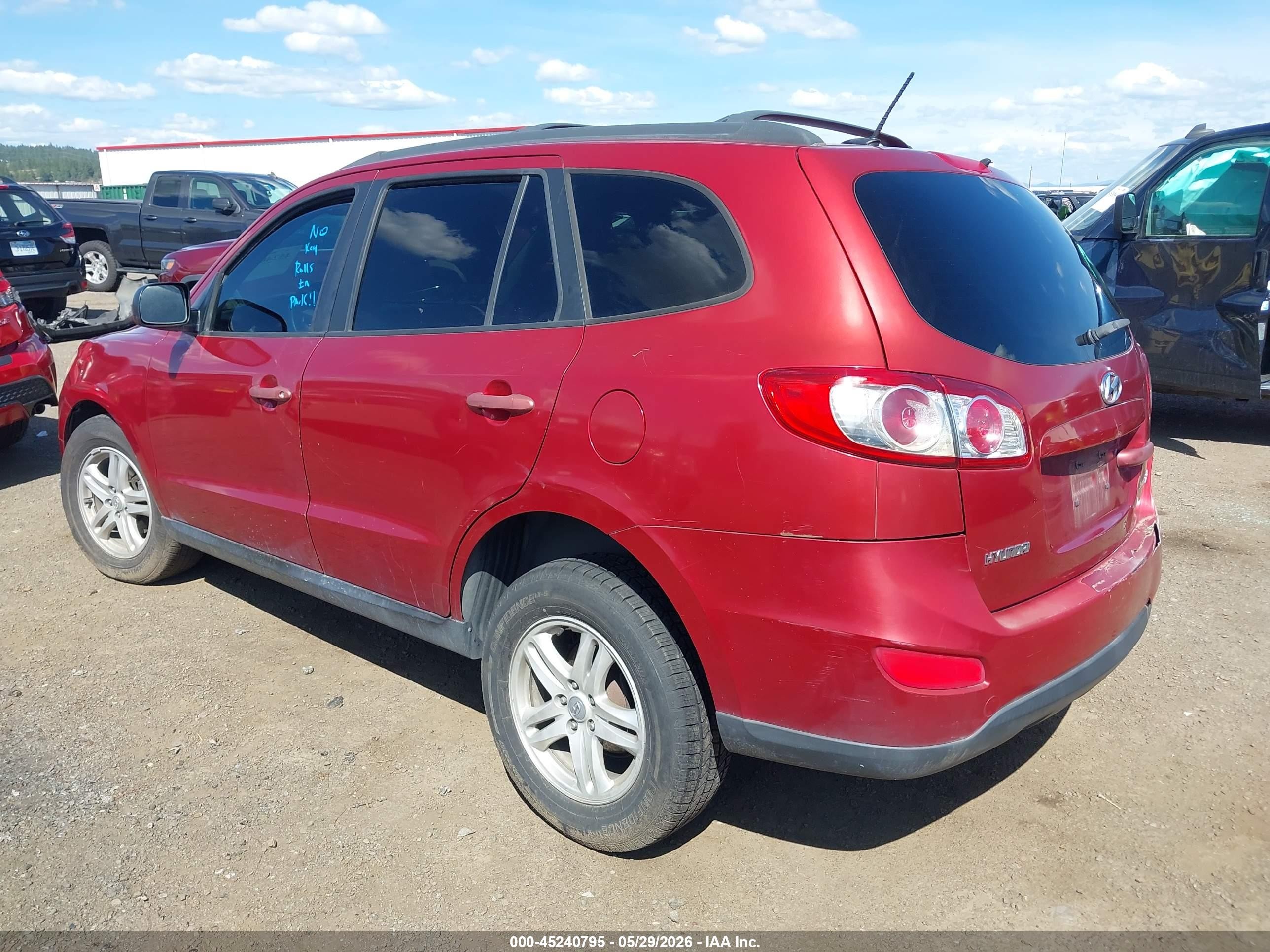 2010 Hyundai Santa Fe Gls Red vin: 5NMSGDAB5AH366341