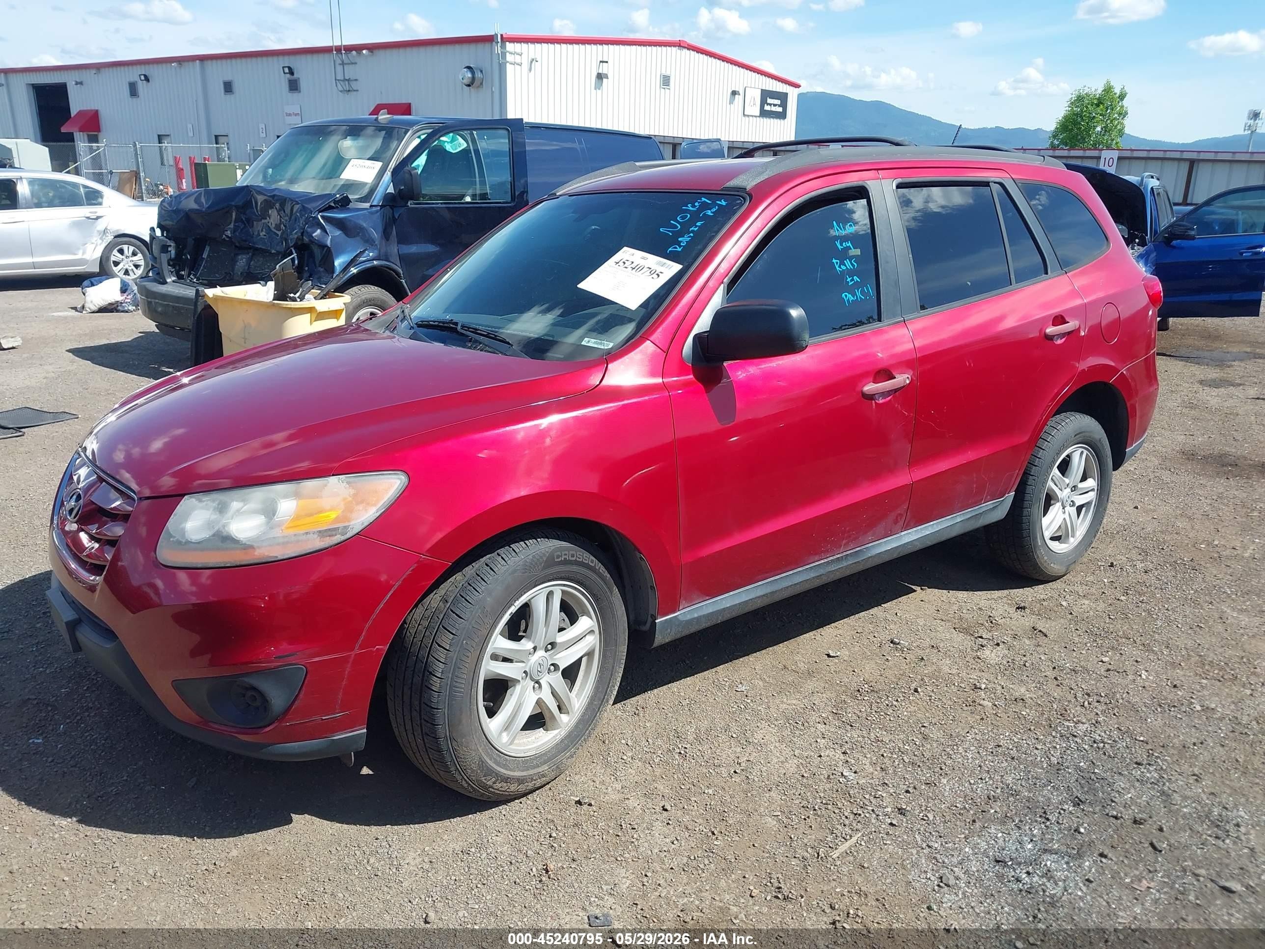2010 Hyundai Santa Fe Gls Red vin: 5NMSGDAB5AH366341