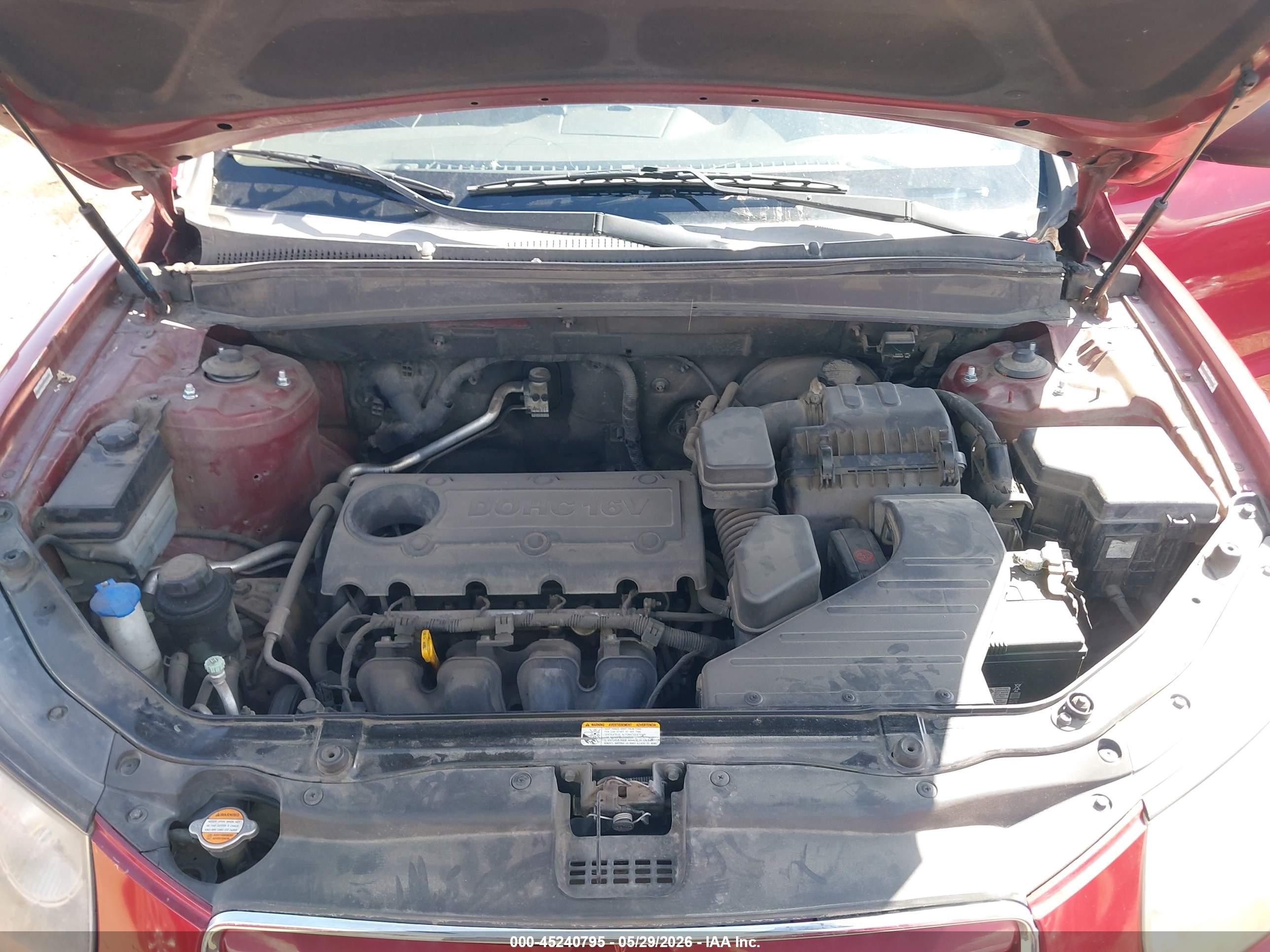 2010 Hyundai Santa Fe Gls Red vin: 5NMSGDAB5AH366341