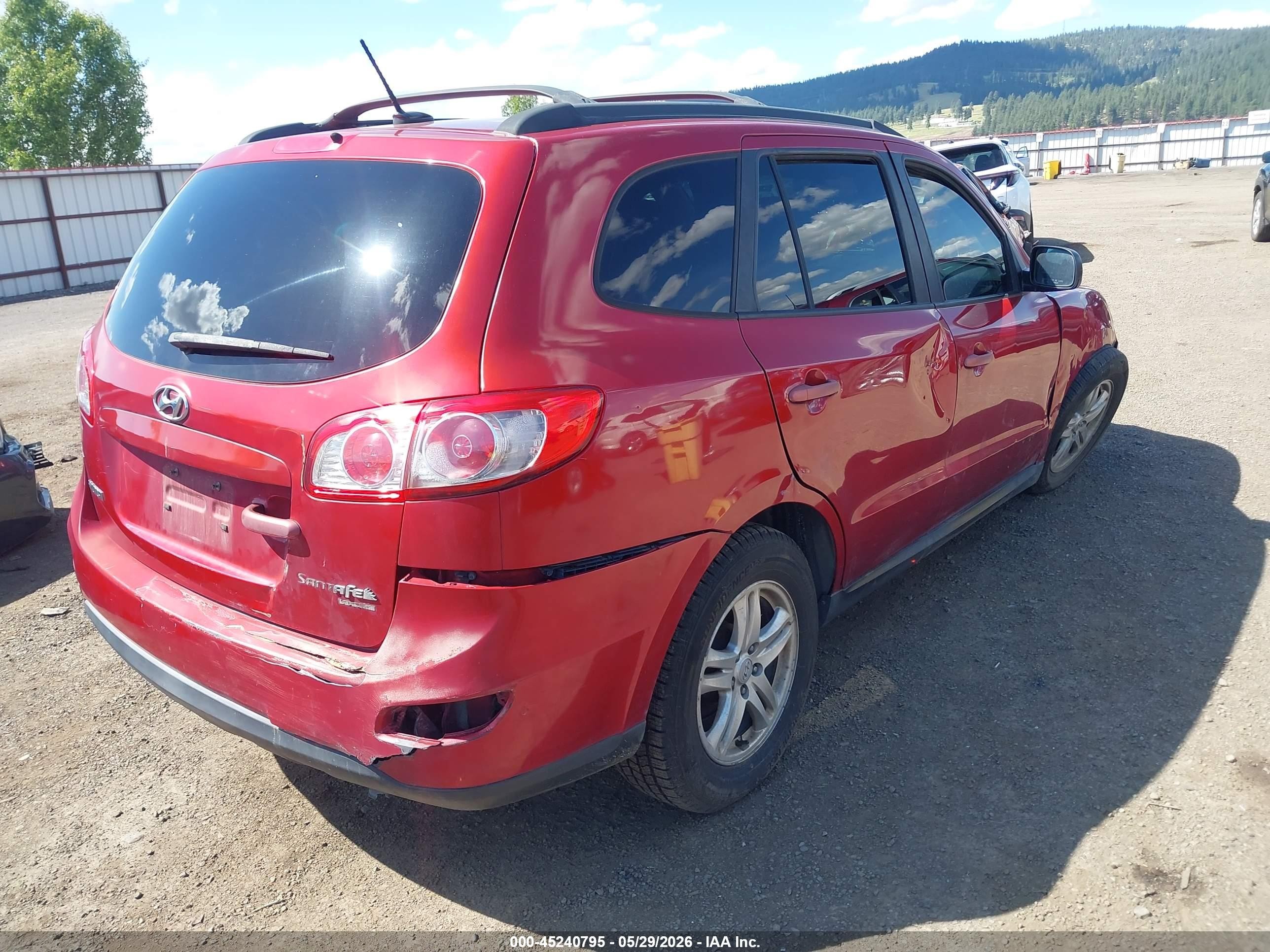 2010 Hyundai Santa Fe Gls Red vin: 5NMSGDAB5AH366341