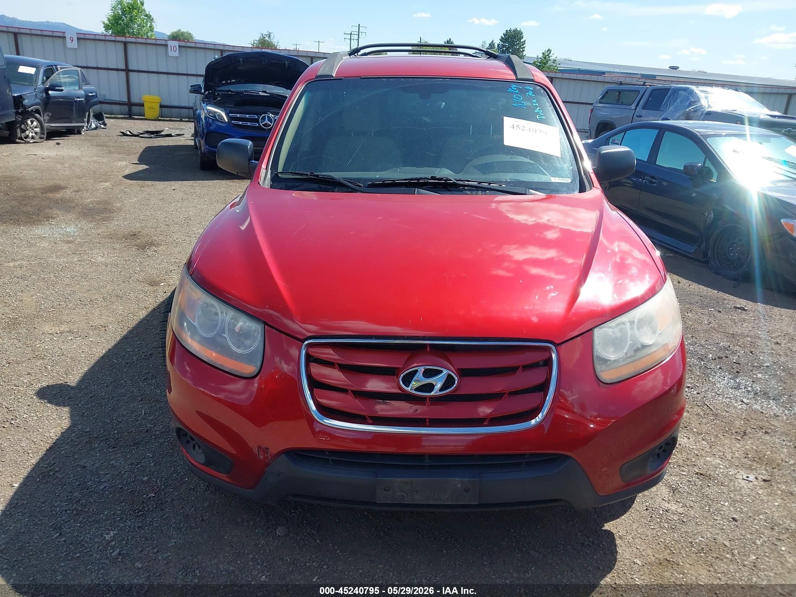 2010 Hyundai Santa Fe Gls Red vin: 5NMSGDAB5AH366341