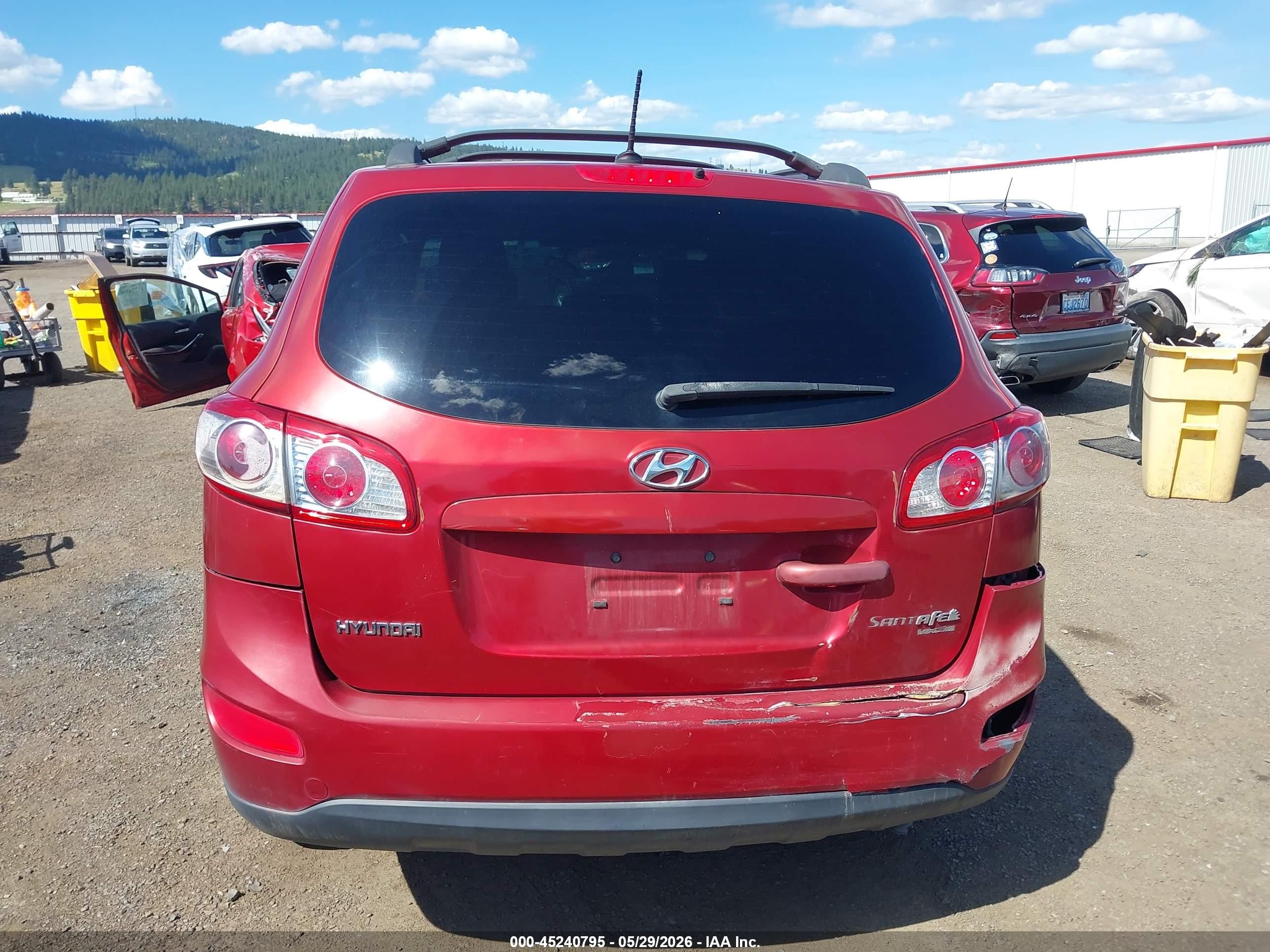 2010 Hyundai Santa Fe Gls Red vin: 5NMSGDAB5AH366341