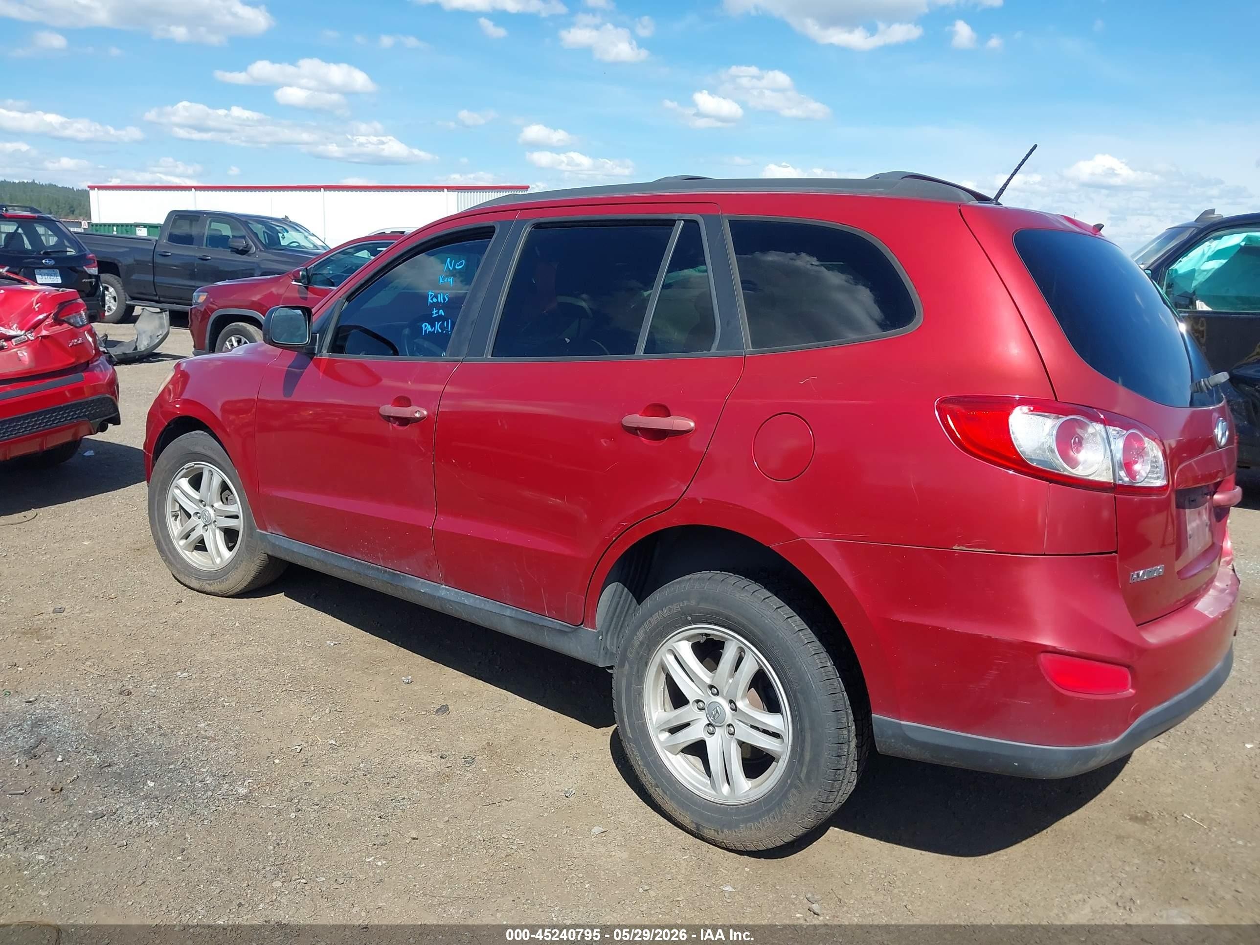 2010 Hyundai Santa Fe Gls Red vin: 5NMSGDAB5AH366341