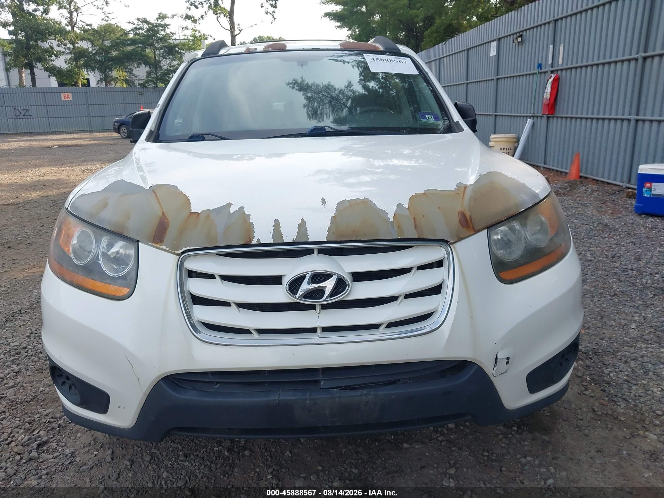 2010 Hyundai Santa Fe Gls White vin: 5NMSGDAB5AH367425