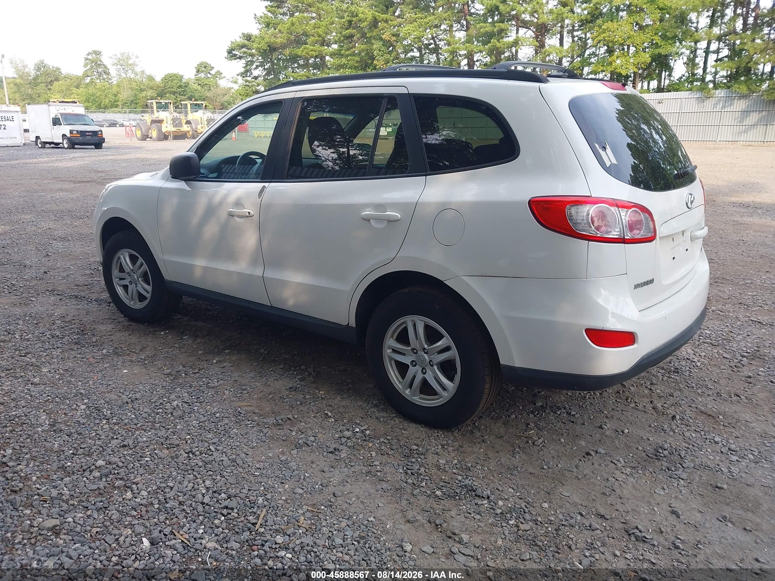 2010 Hyundai Santa Fe Gls White vin: 5NMSGDAB5AH367425