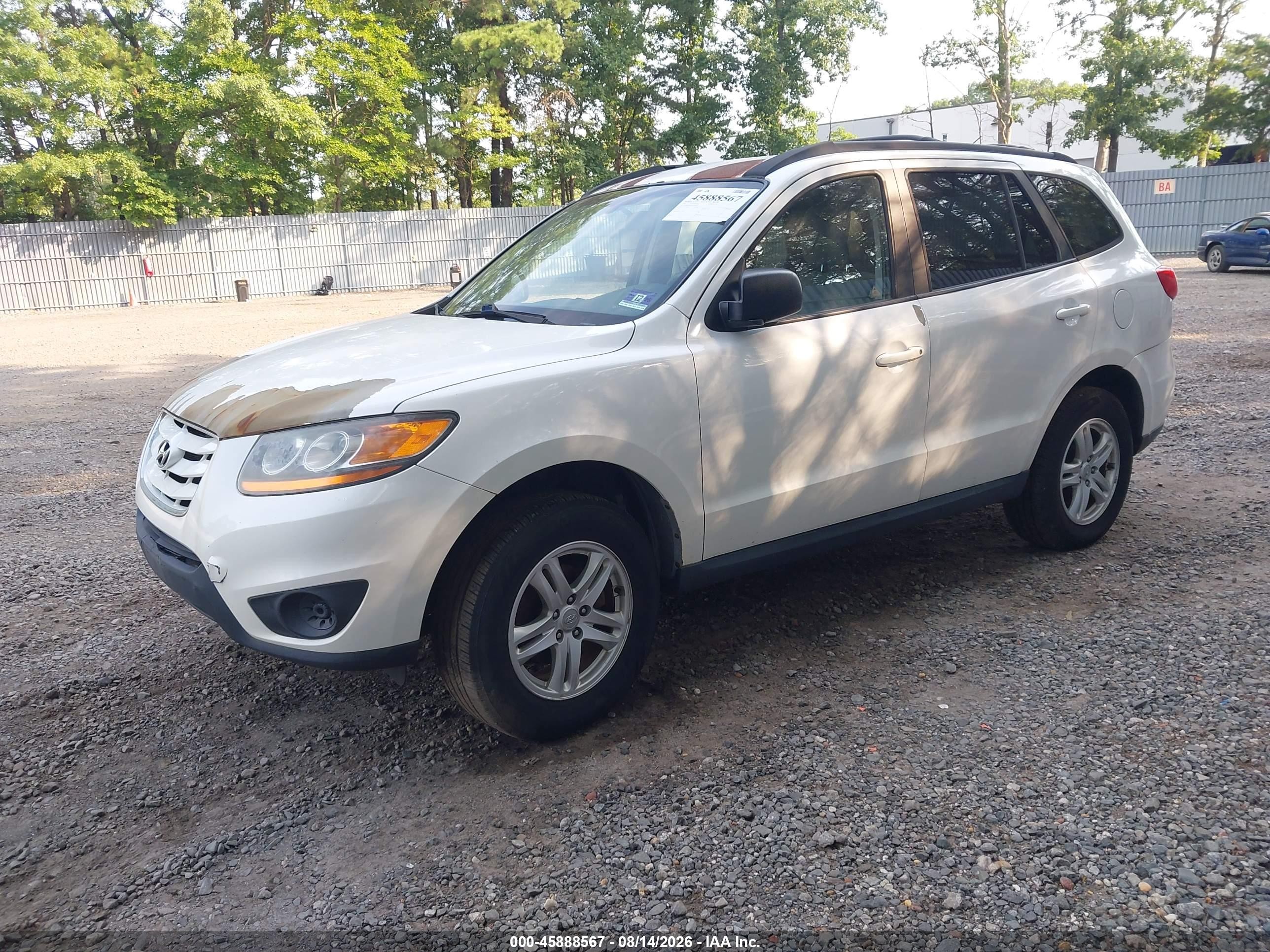 2010 Hyundai Santa Fe Gls White vin: 5NMSGDAB5AH367425