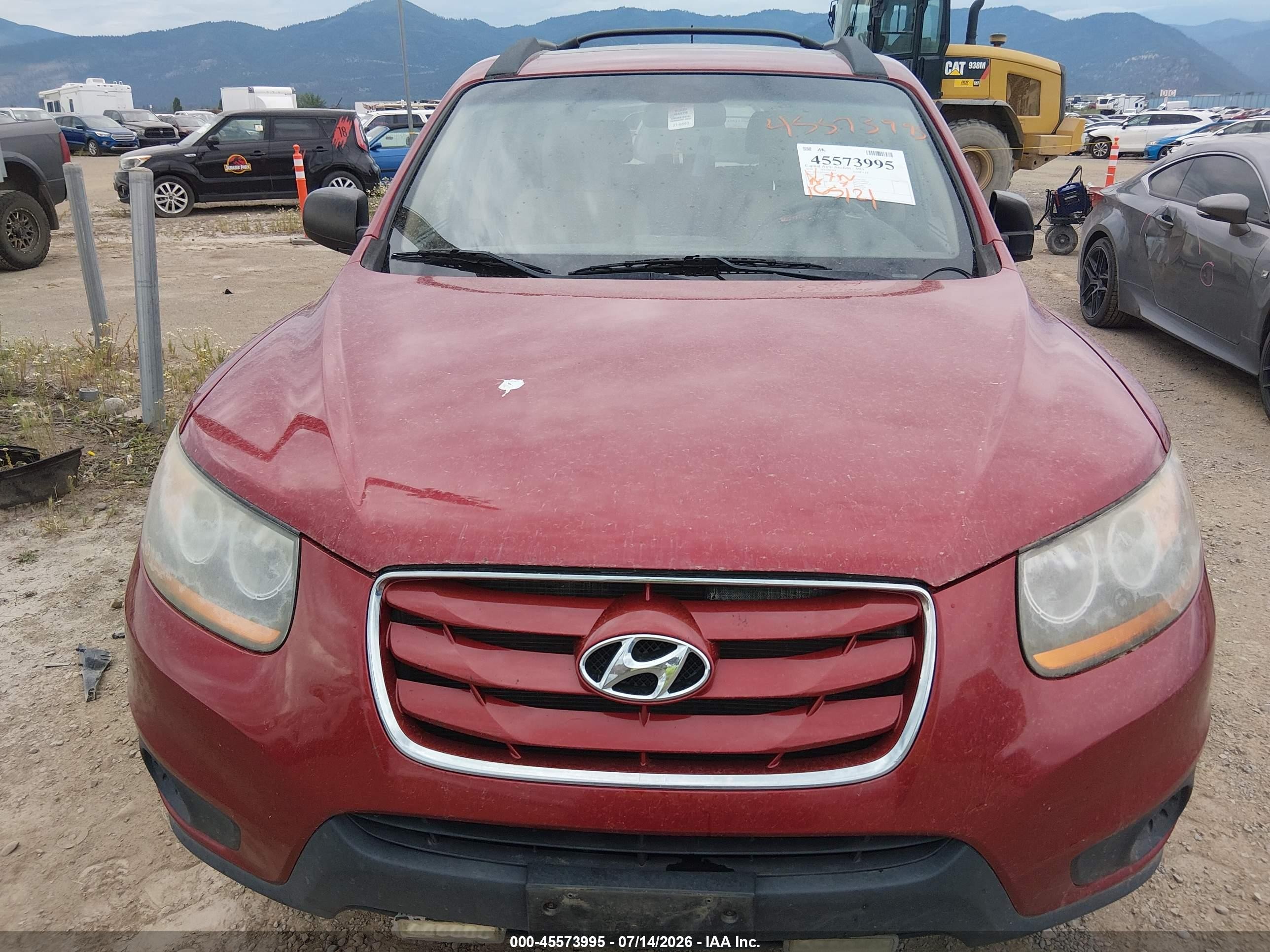 2010 Hyundai Santa Fe Gls Red vin: 5NMSGDAB6AH350777