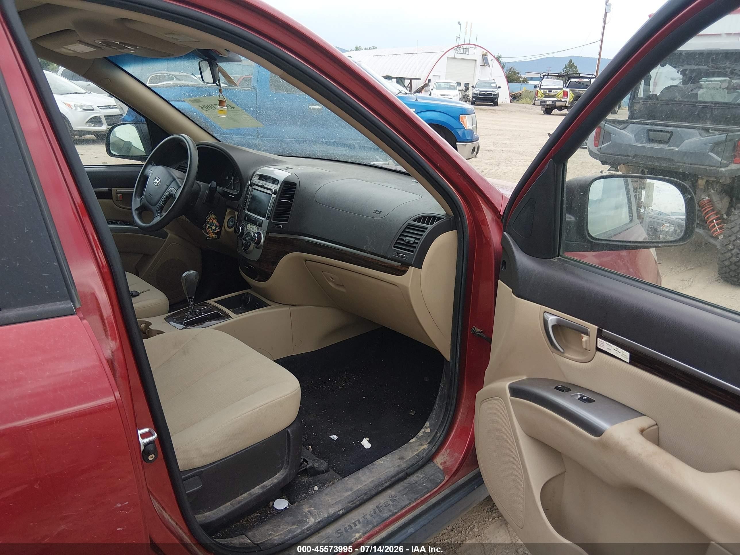 2010 Hyundai Santa Fe Gls Red vin: 5NMSGDAB6AH350777