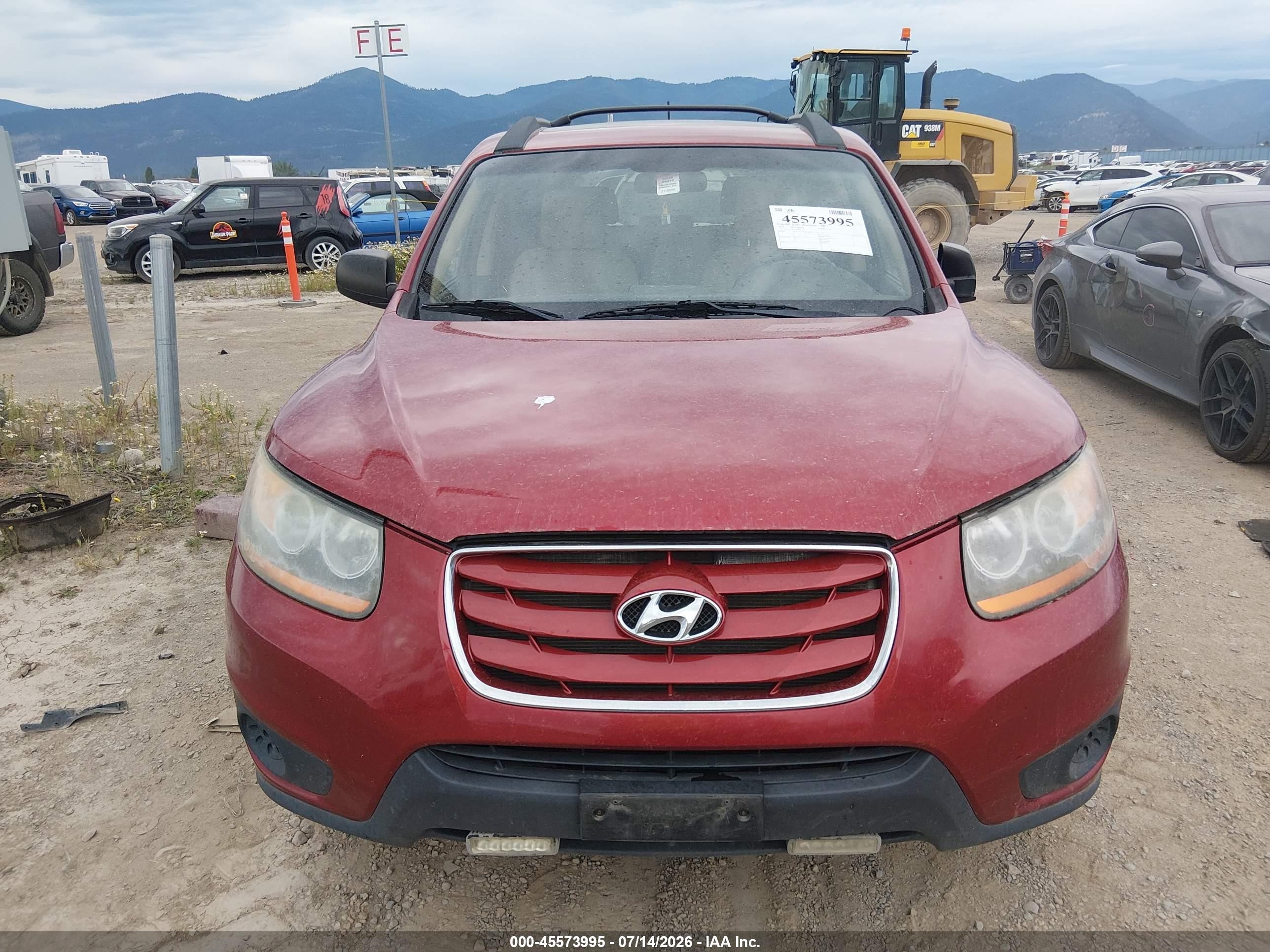 2010 Hyundai Santa Fe Gls Red vin: 5NMSGDAB6AH350777