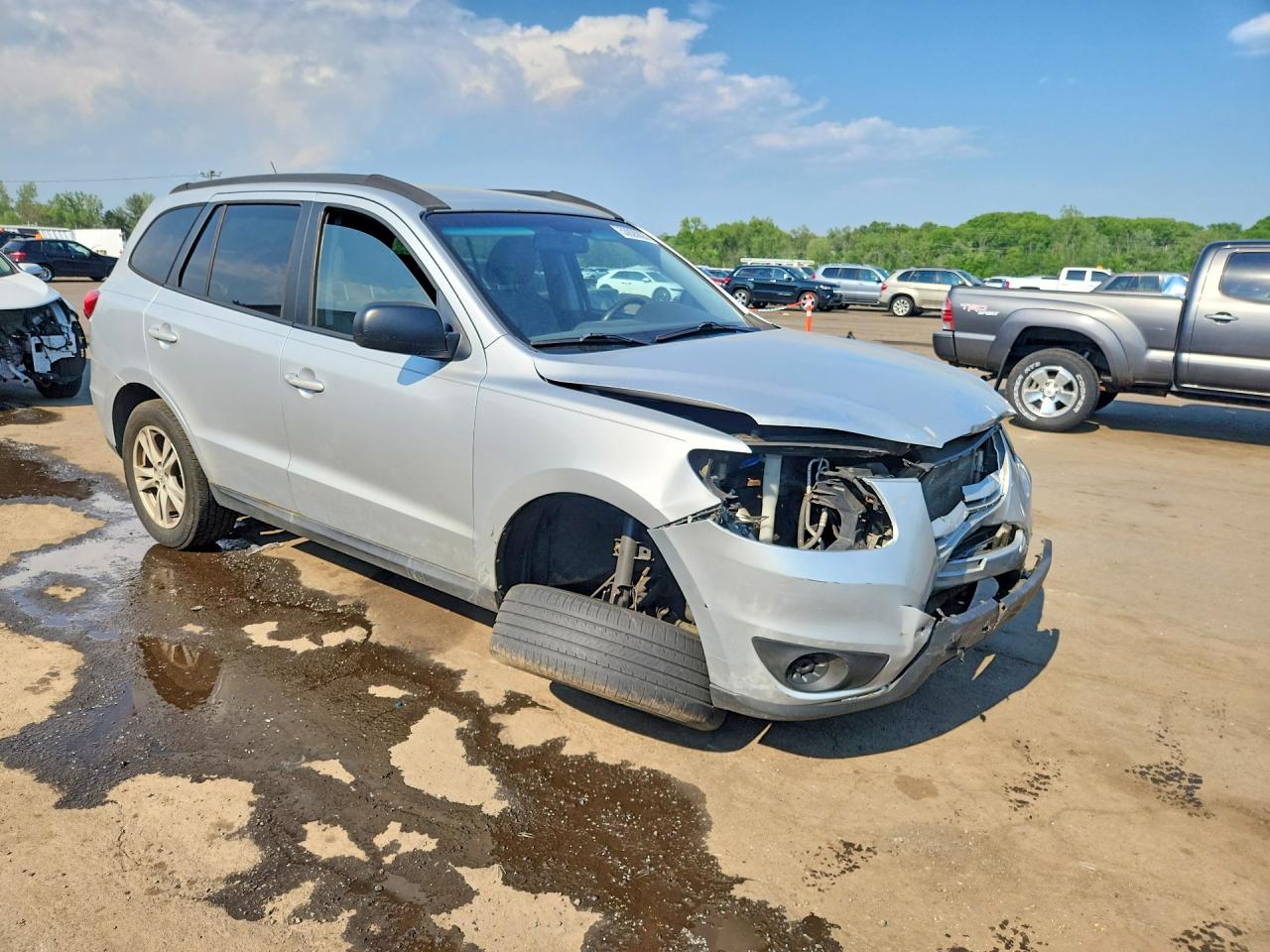 2010 Hyundai Santa Fe Gls Silver vin: 5NMSGDAB6AH416566