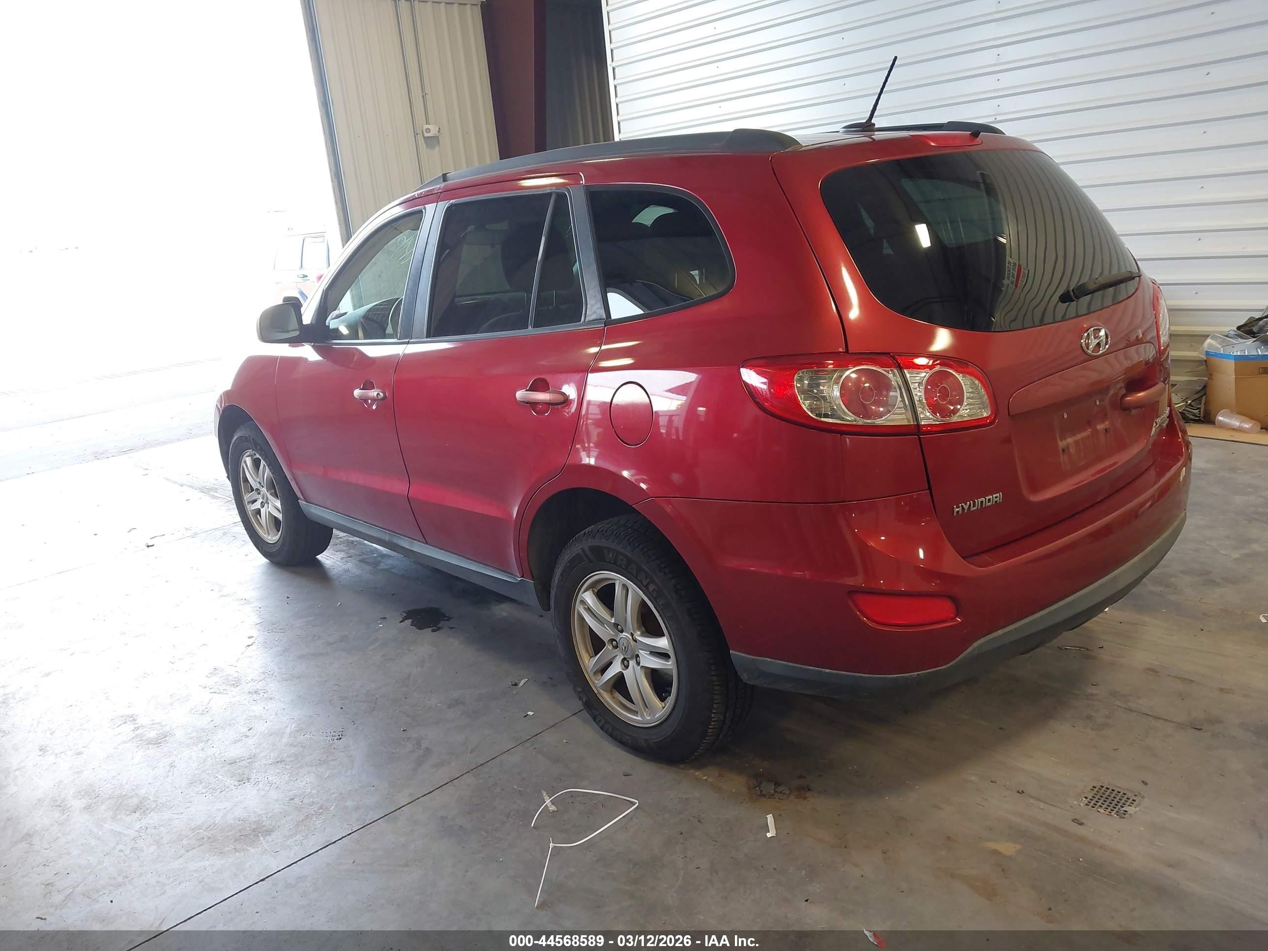 2010 Hyundai Santa Fe Gls Red vin: 5NMSGDAB7AH350206