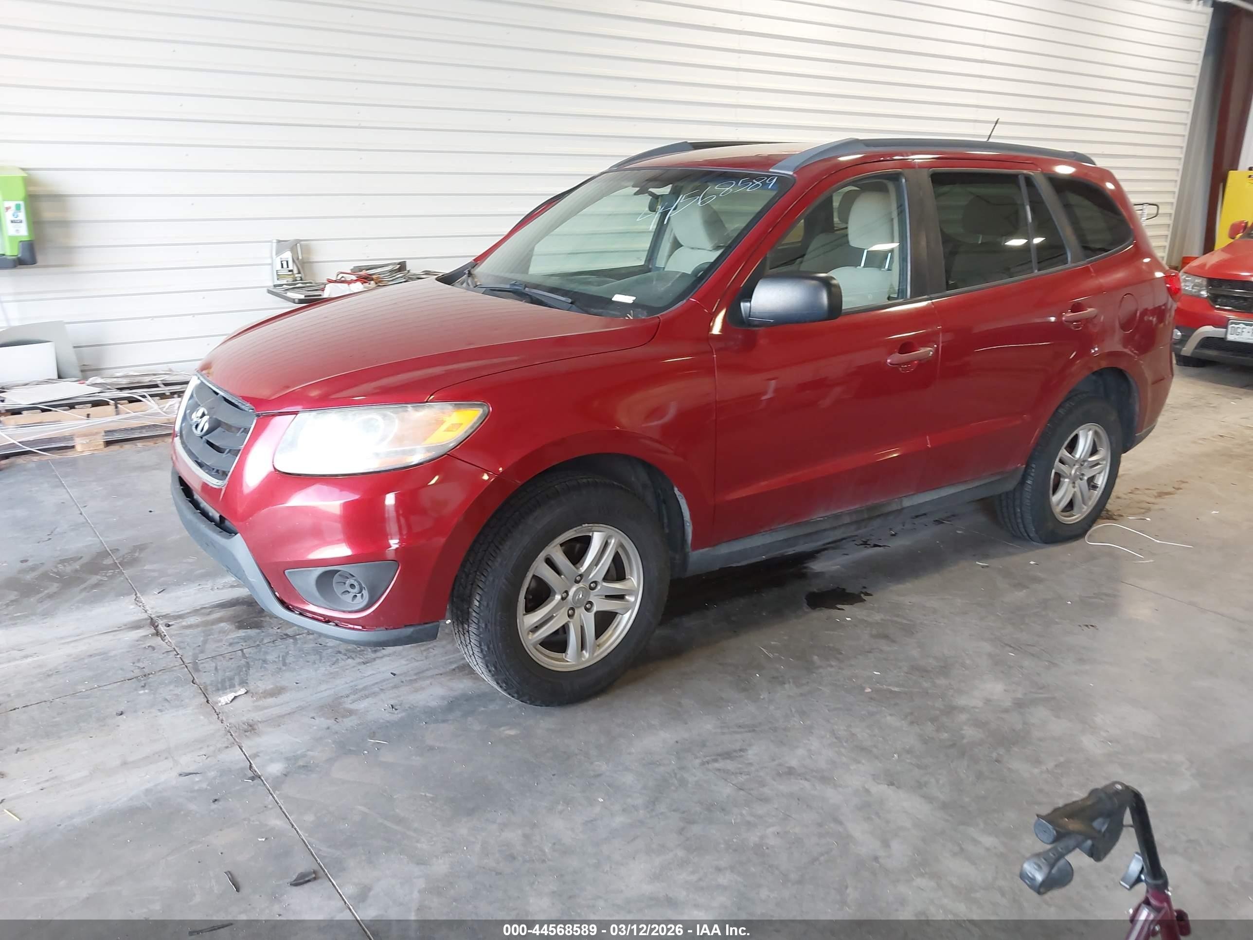 2010 Hyundai Santa Fe Gls Red vin: 5NMSGDAB7AH350206