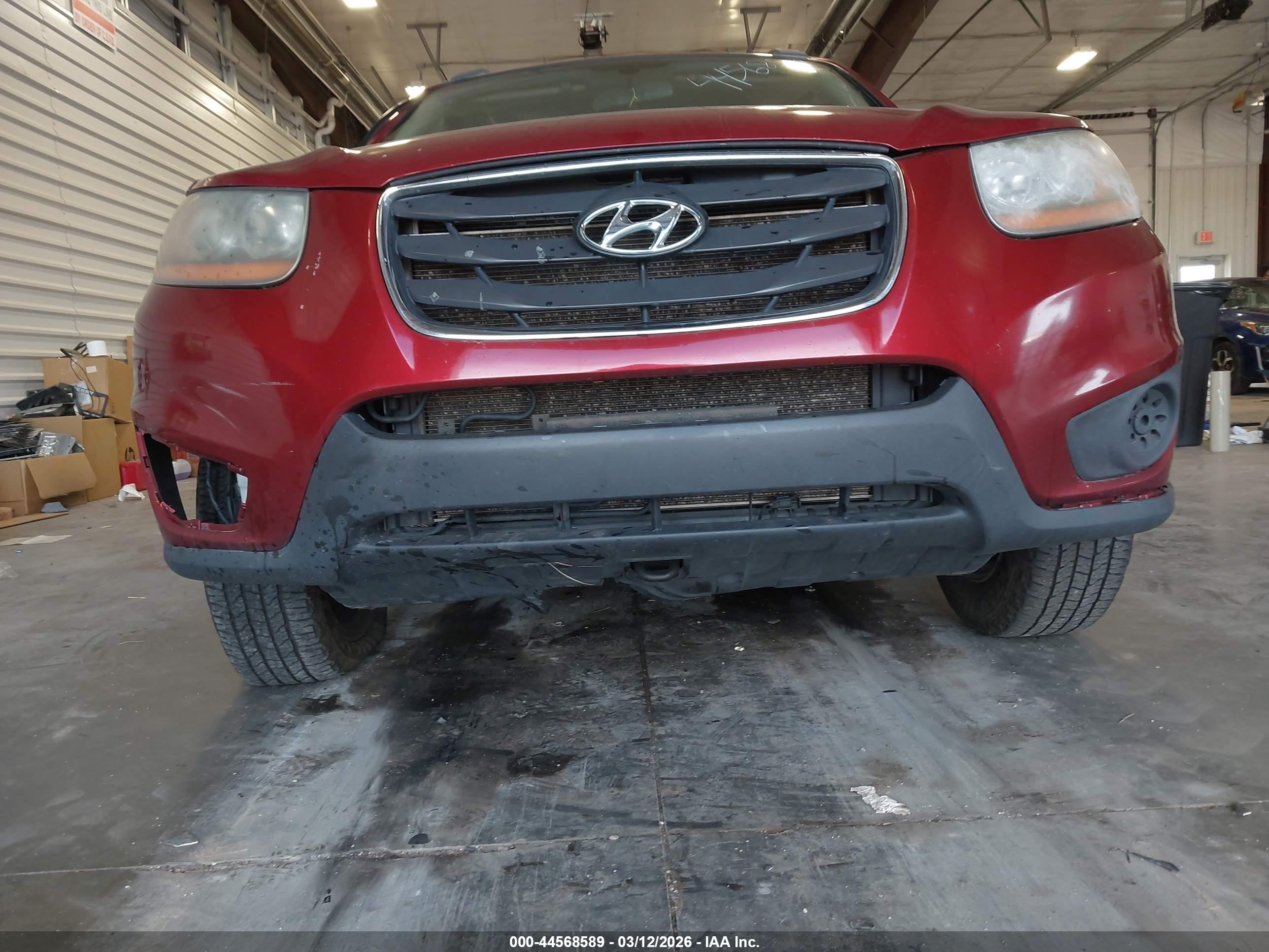 2010 Hyundai Santa Fe Gls Red vin: 5NMSGDAB7AH350206