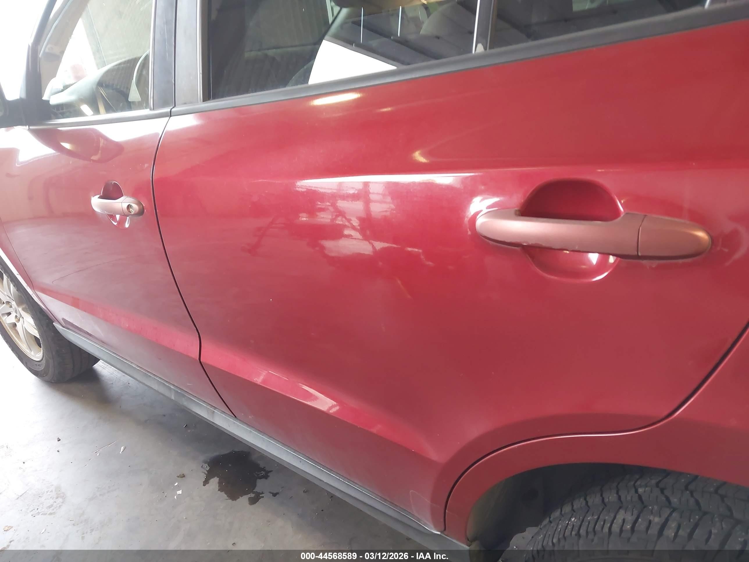 2010 Hyundai Santa Fe Gls Red vin: 5NMSGDAB7AH350206