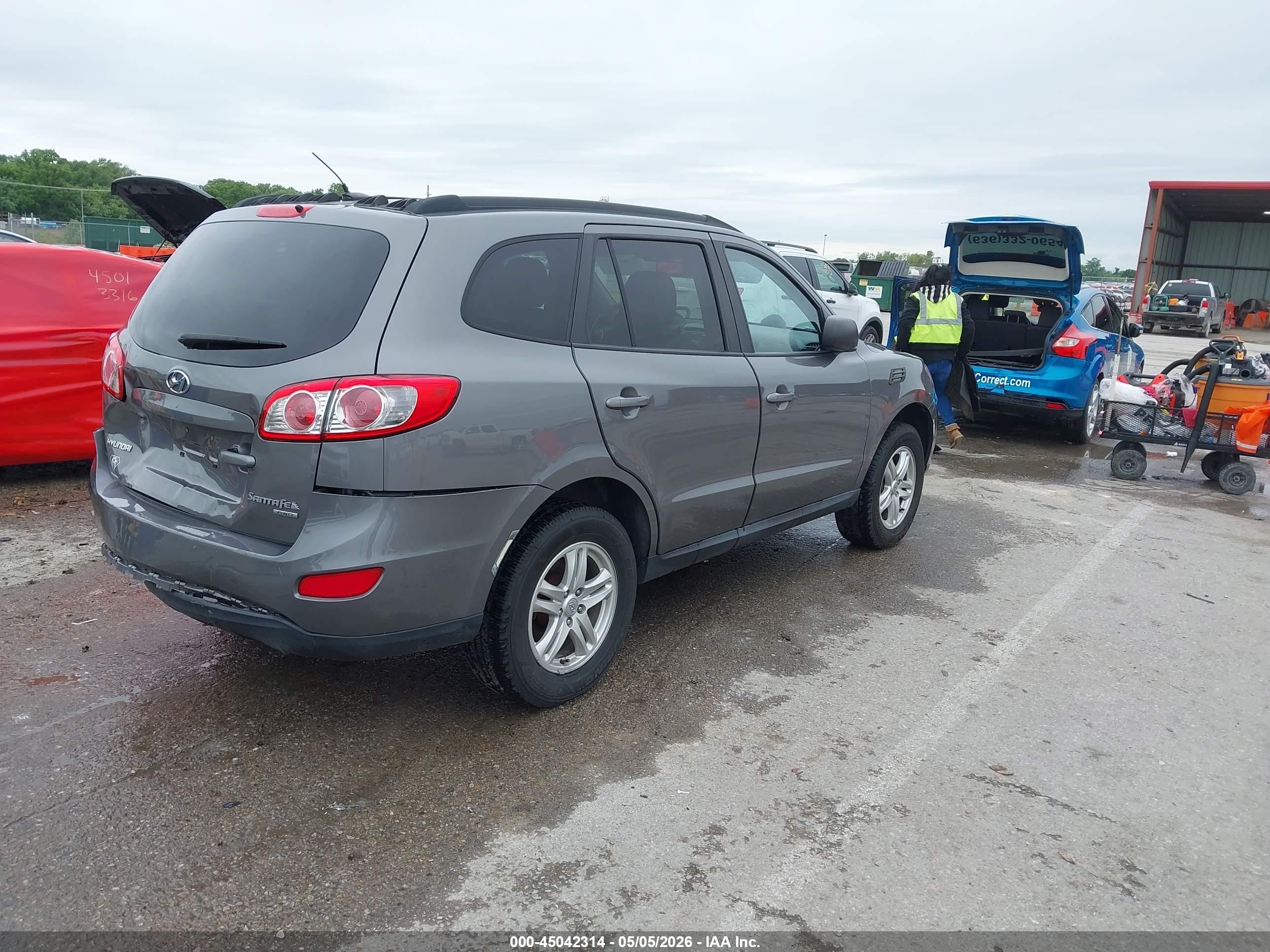 2010 Hyundai Santa Fe Gls Gray vin: 5NMSGDAB7AH372173