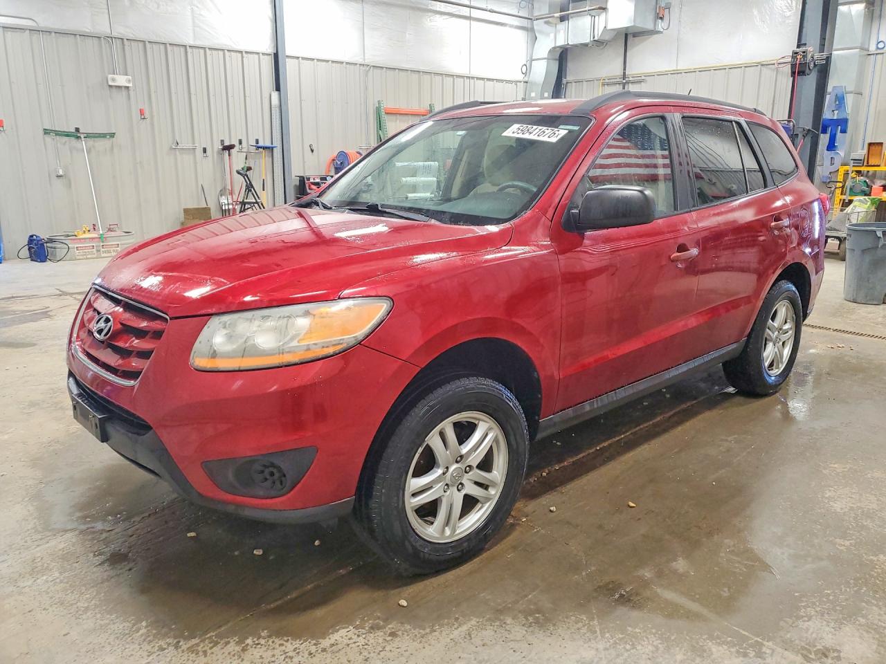 2010 Hyundai Santa Fe Gls Red vin: 5NMSGDAB8AH346942