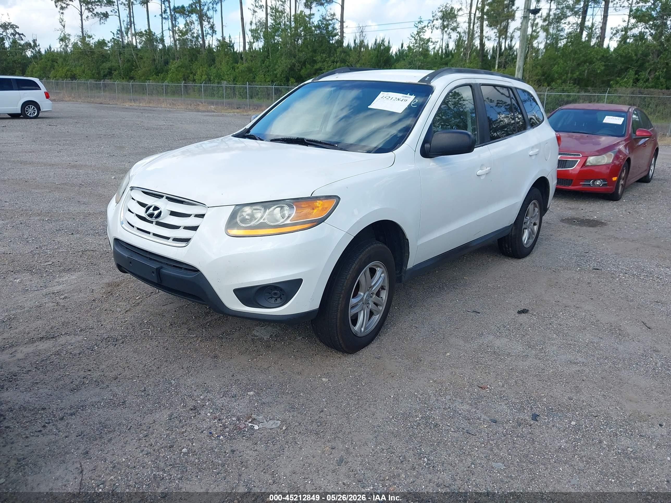 2010 Hyundai Santa Fe Gls White vin: 5NMSGDAB9AH338347