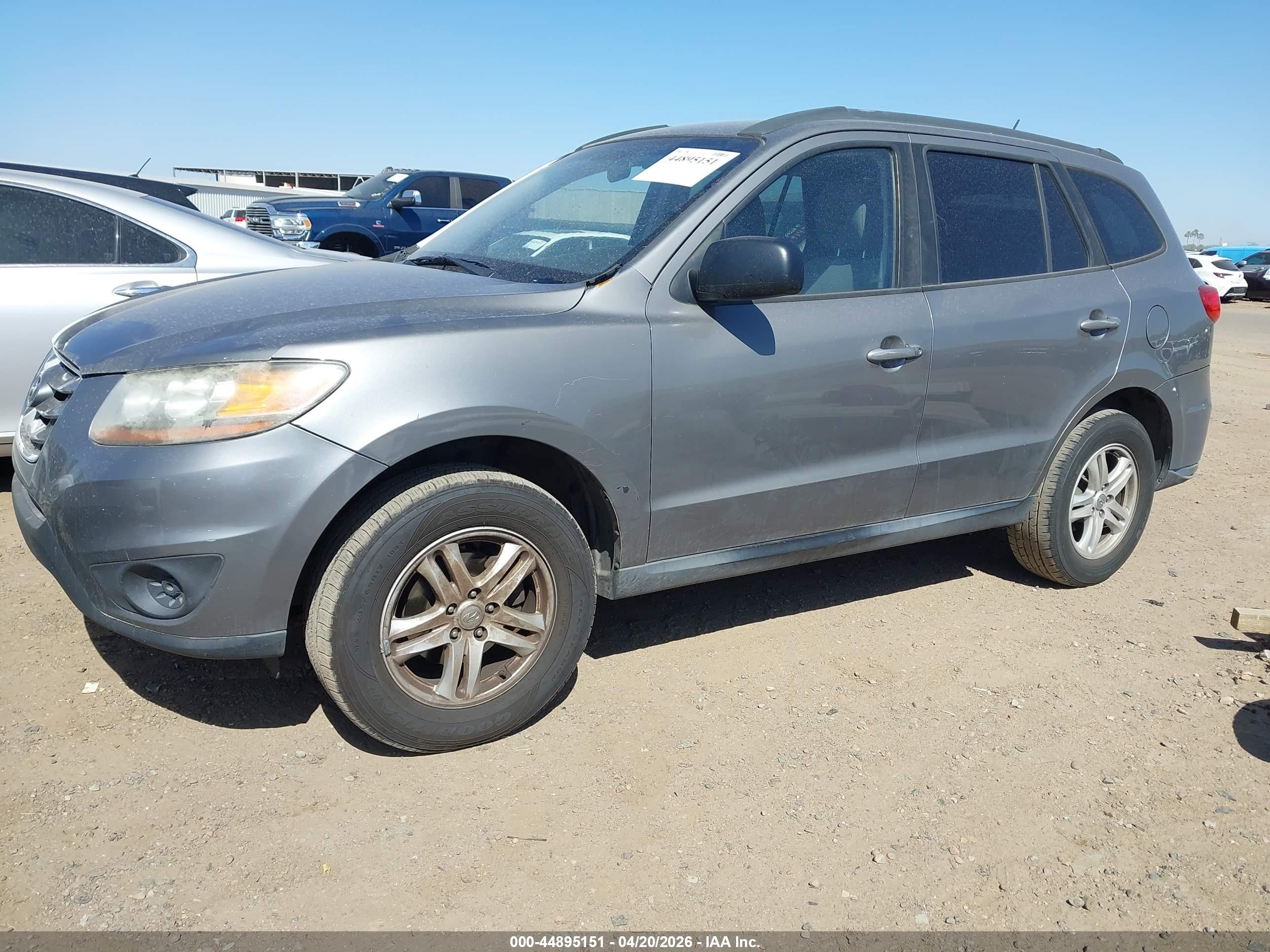 2010 Hyundai Santa Fe Gls Gray vin: 5NMSGDAB9AH371381