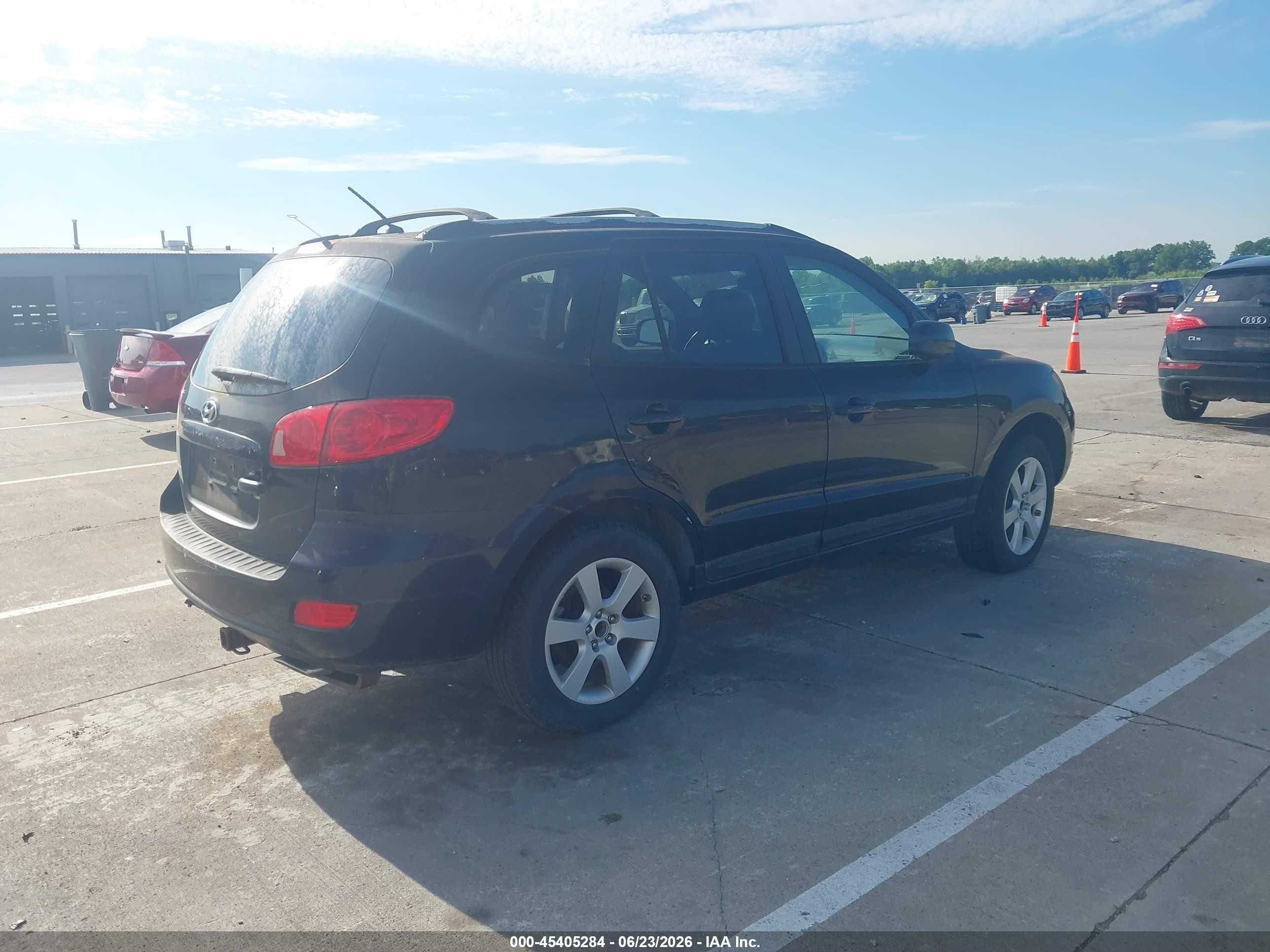 2007 Hyundai Santa Fe Limited/se Black vin: 5NMSH13E07H028146