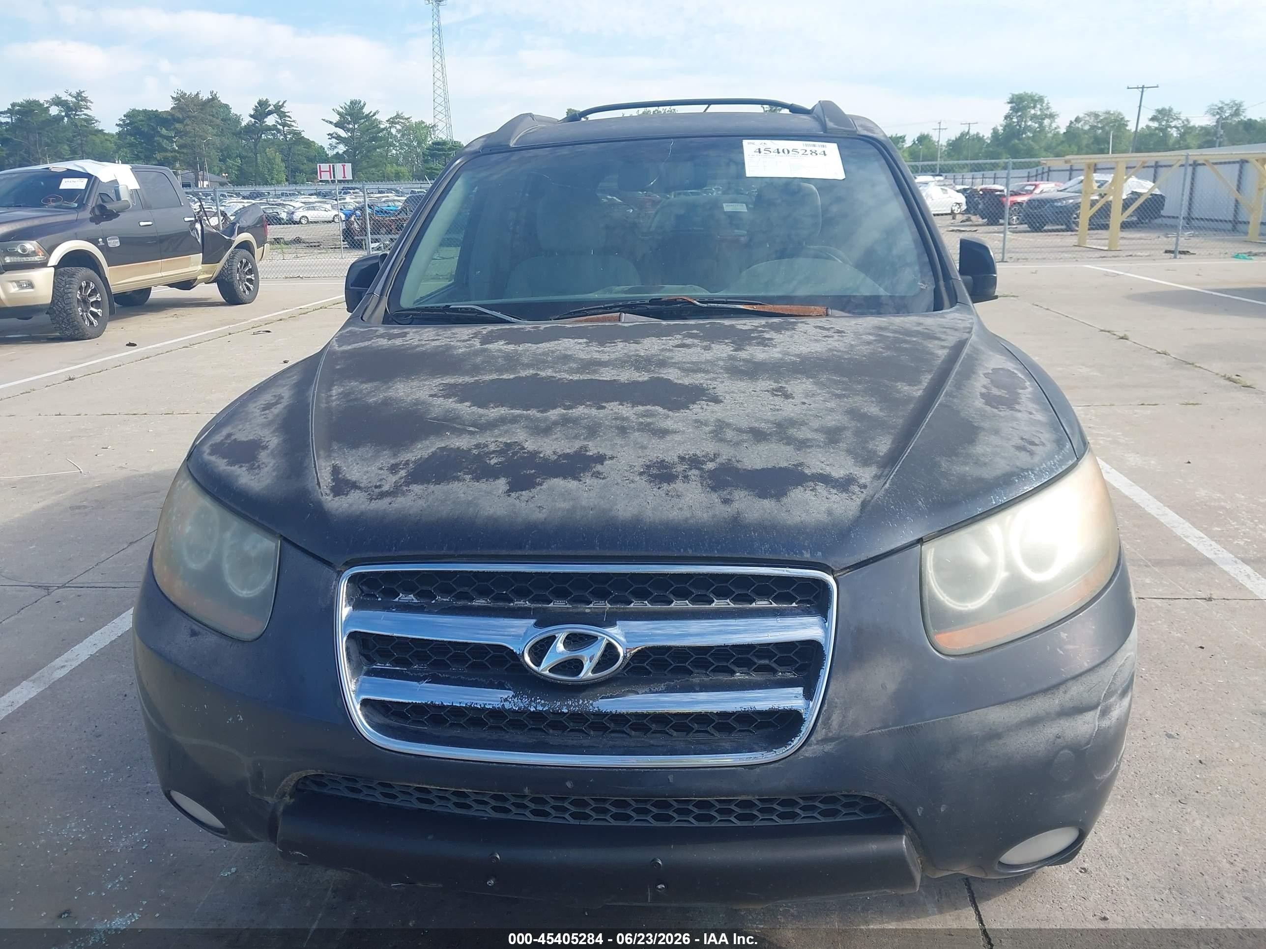 2007 Hyundai Santa Fe Limited/se Black vin: 5NMSH13E07H028146