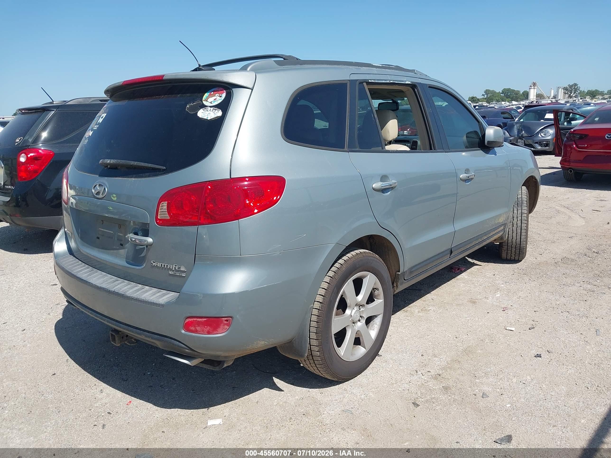 2007 Hyundai Santa Fe Limited/se Green vin: 5NMSH13E07H108420