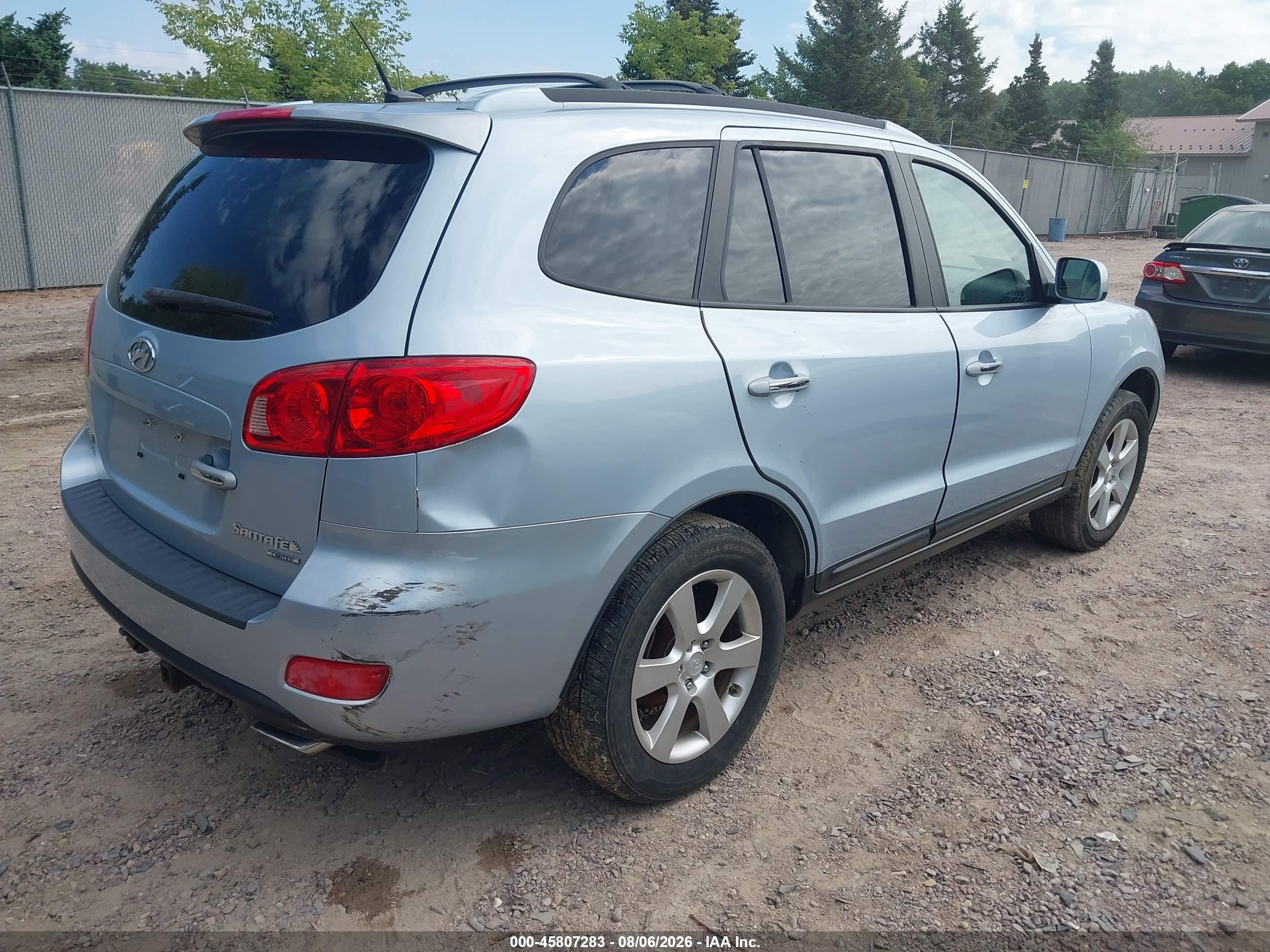 2007 Hyundai Santa Fe Limited/se Light Blue vin: 5NMSH13E07H119157