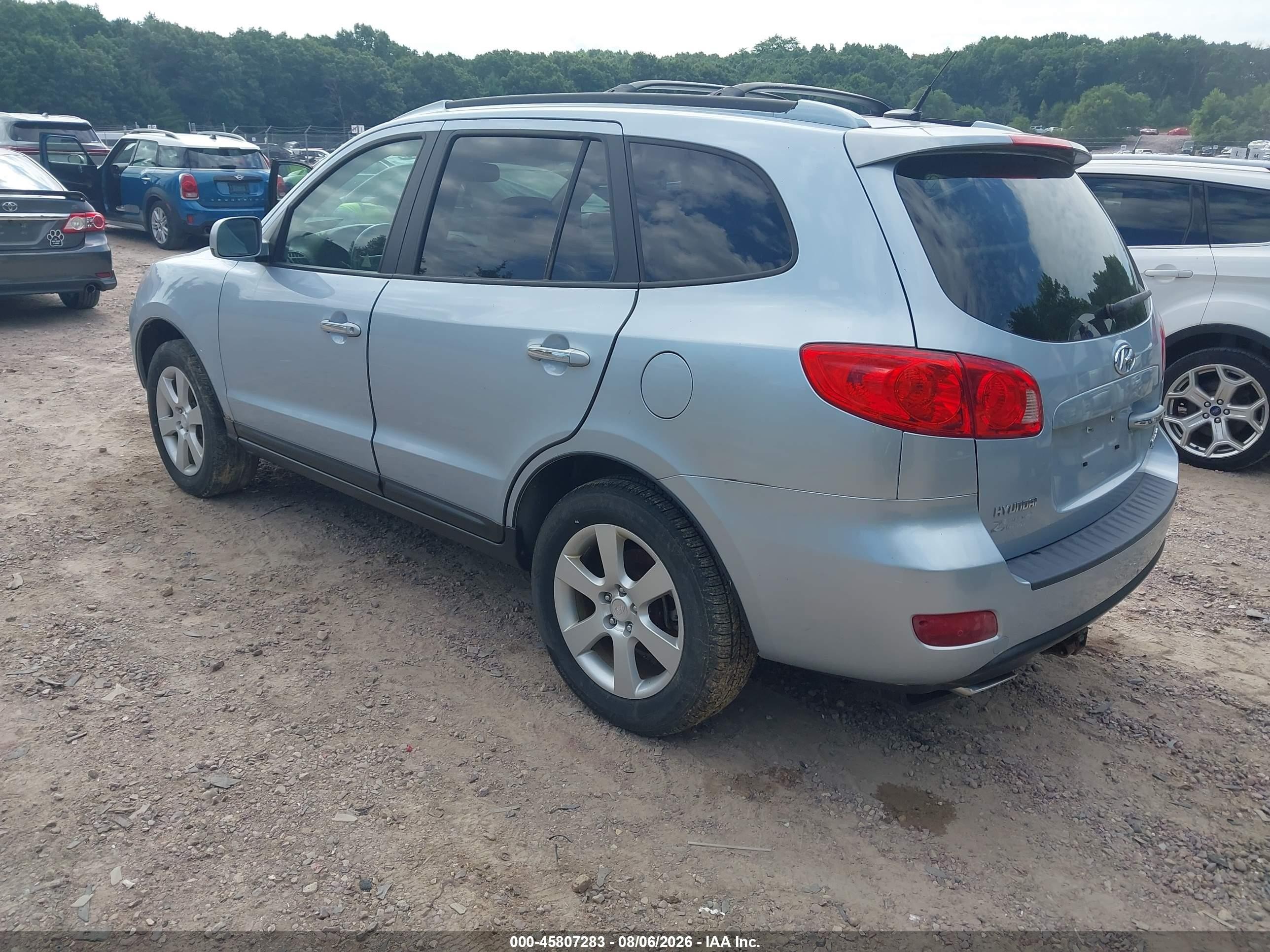 2007 Hyundai Santa Fe Limited/se Light Blue vin: 5NMSH13E07H119157