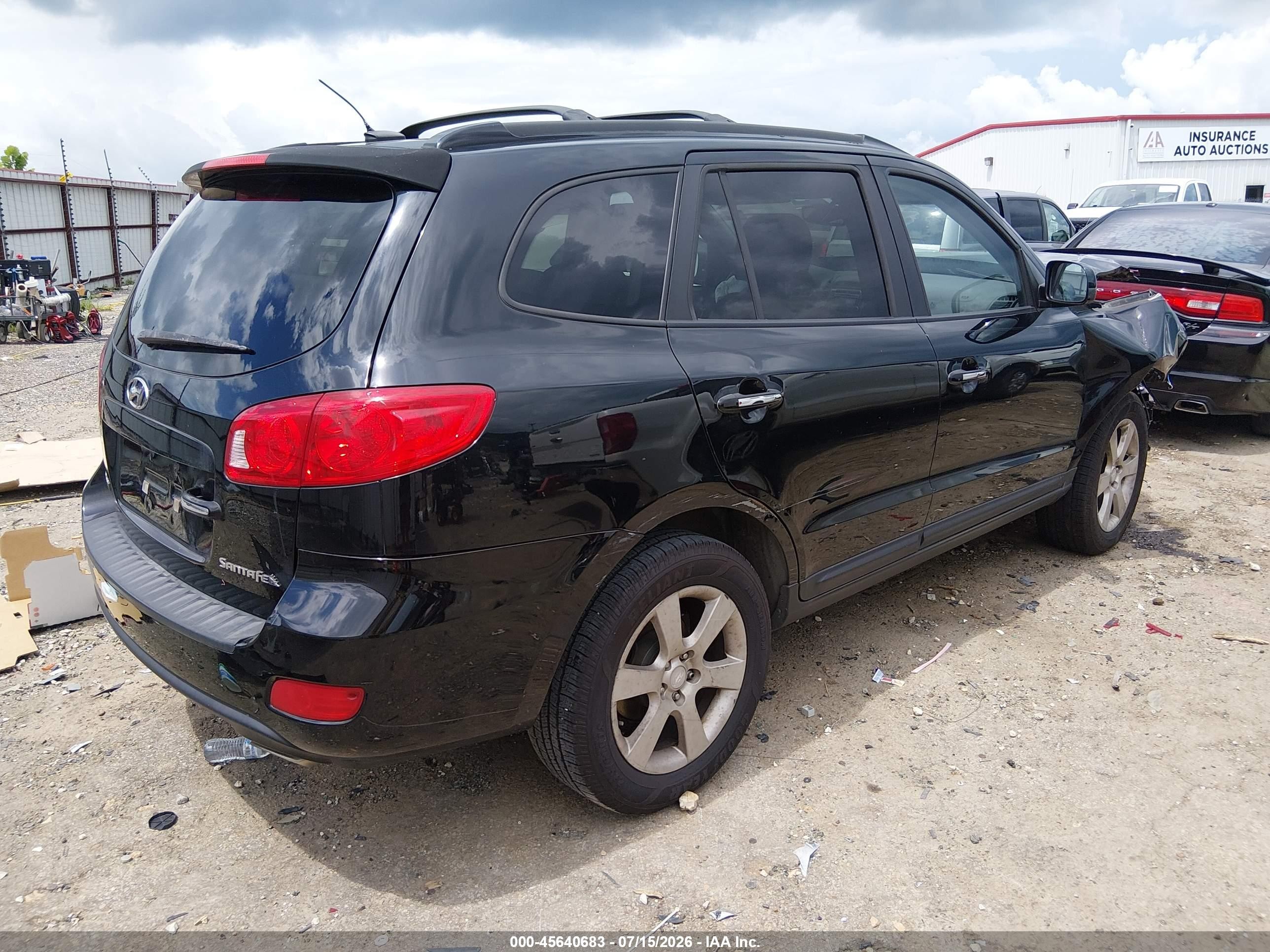 2008 Hyundai Santa Fe Limited/se Черный vin: 5NMSH13E08H178663