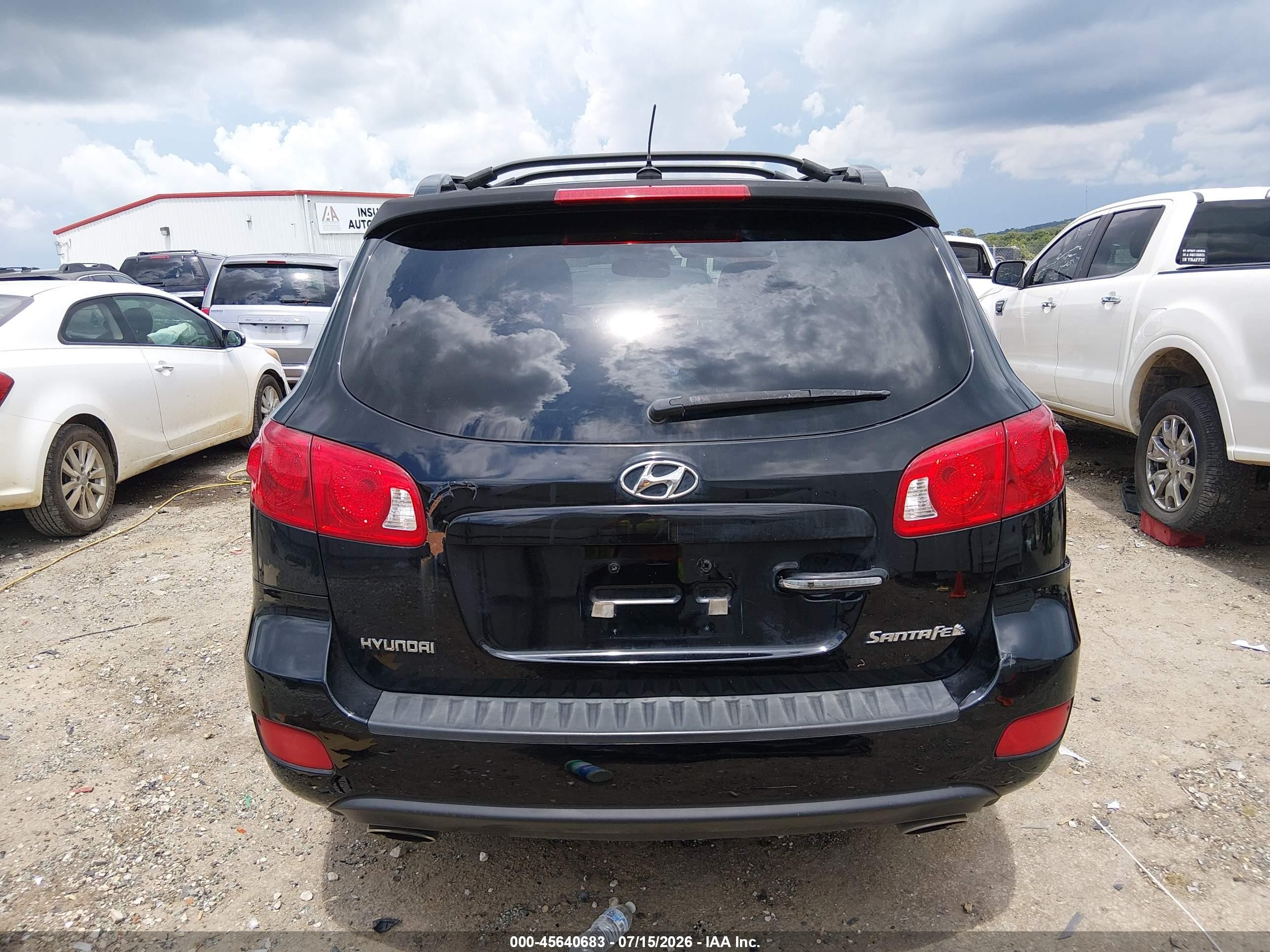 2008 Hyundai Santa Fe Limited/se Черный vin: 5NMSH13E08H178663