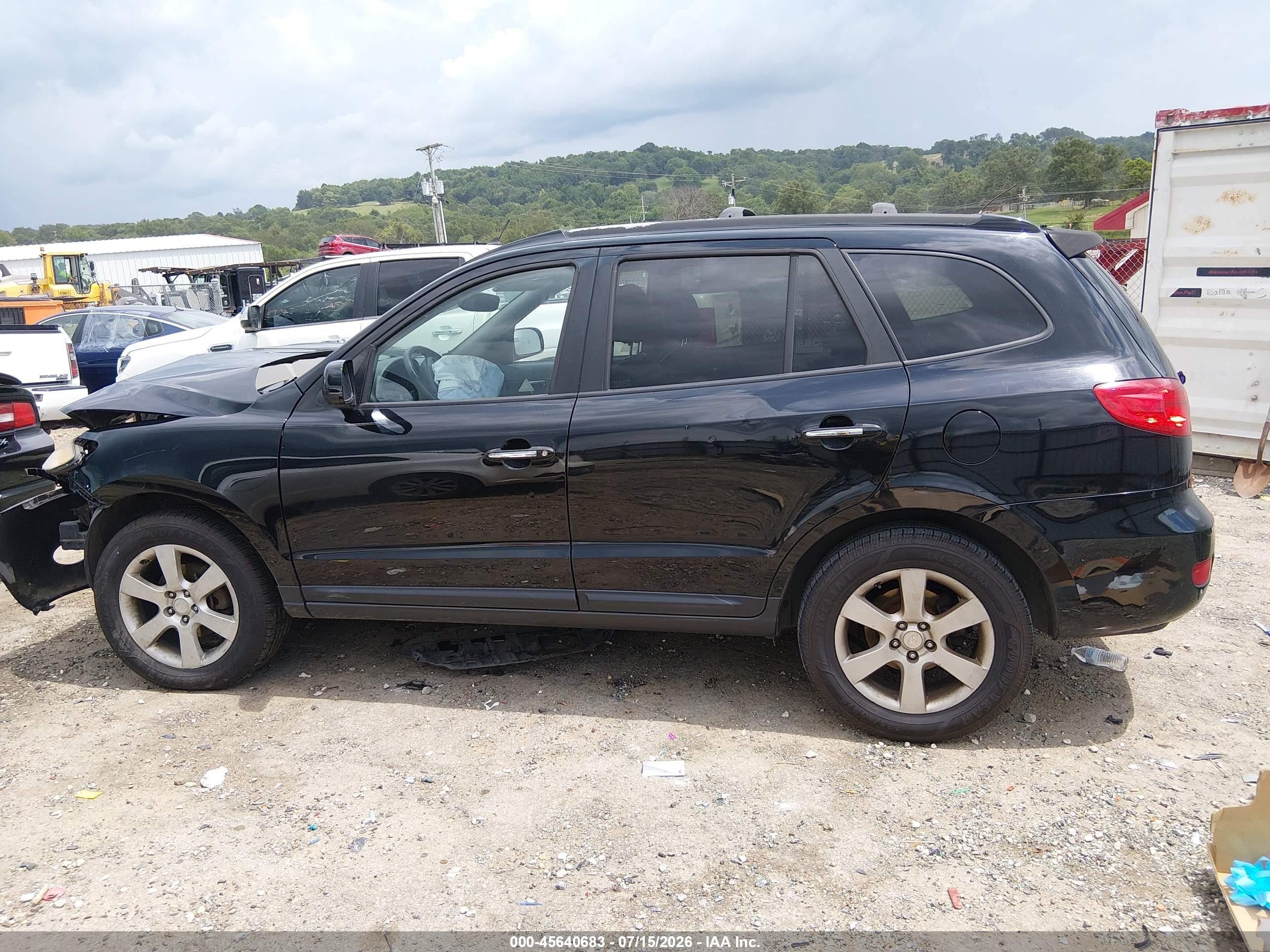 2008 Hyundai Santa Fe Limited/se Черный vin: 5NMSH13E08H178663