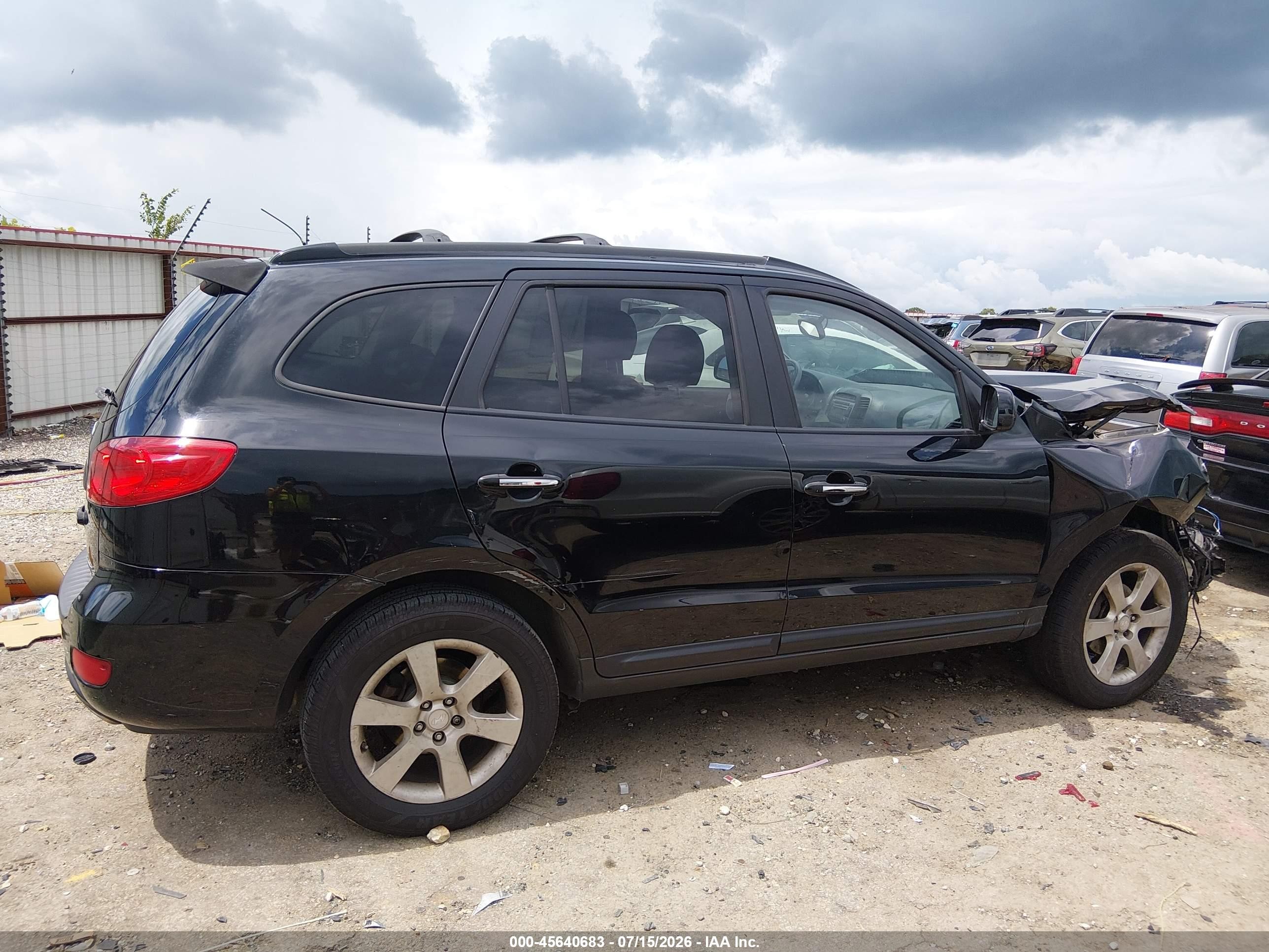 2008 Hyundai Santa Fe Limited/se Черный vin: 5NMSH13E08H178663