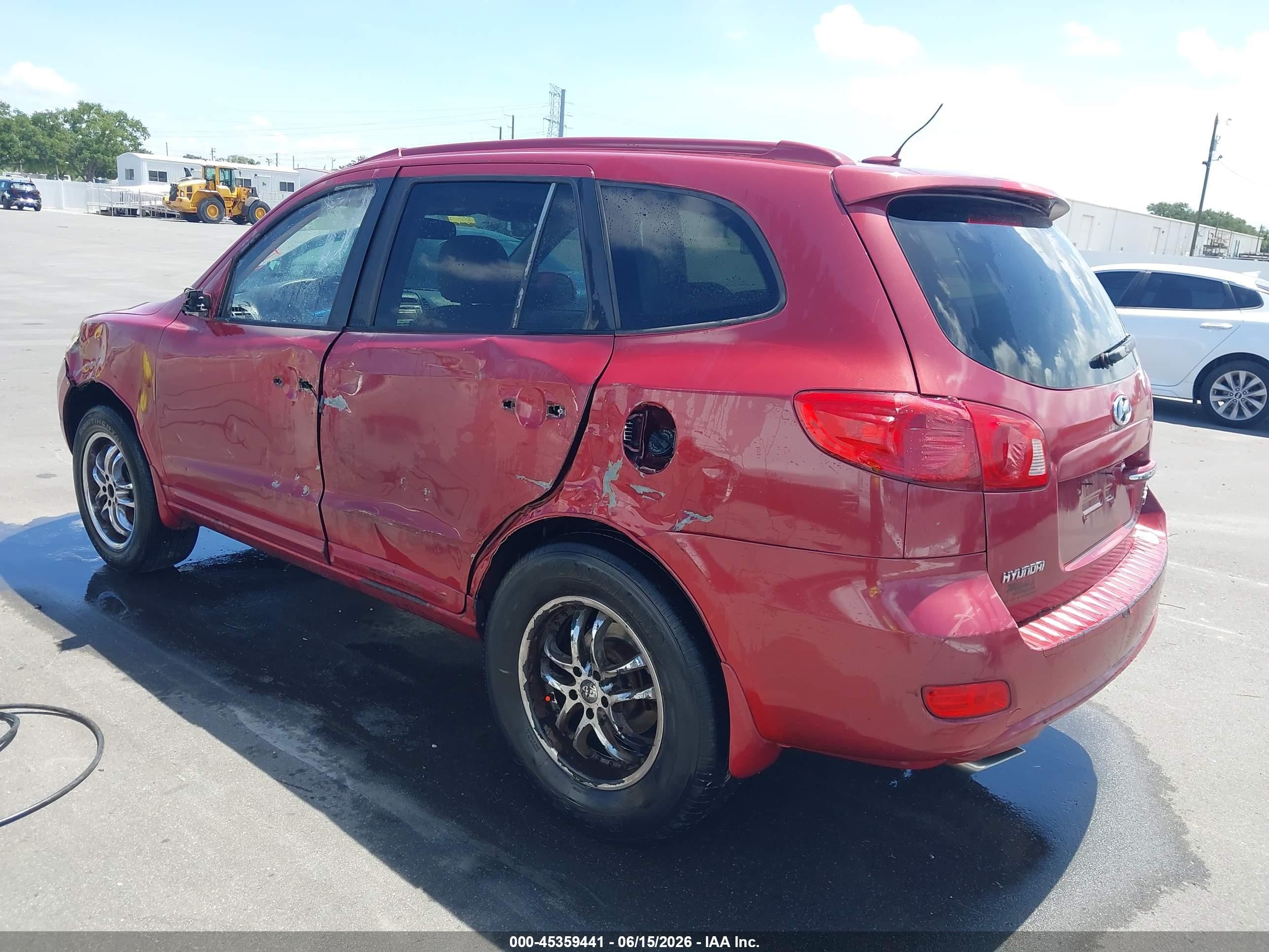 2008 Hyundai Santa Fe Limited/se Red vin: 5NMSH13E08H206574