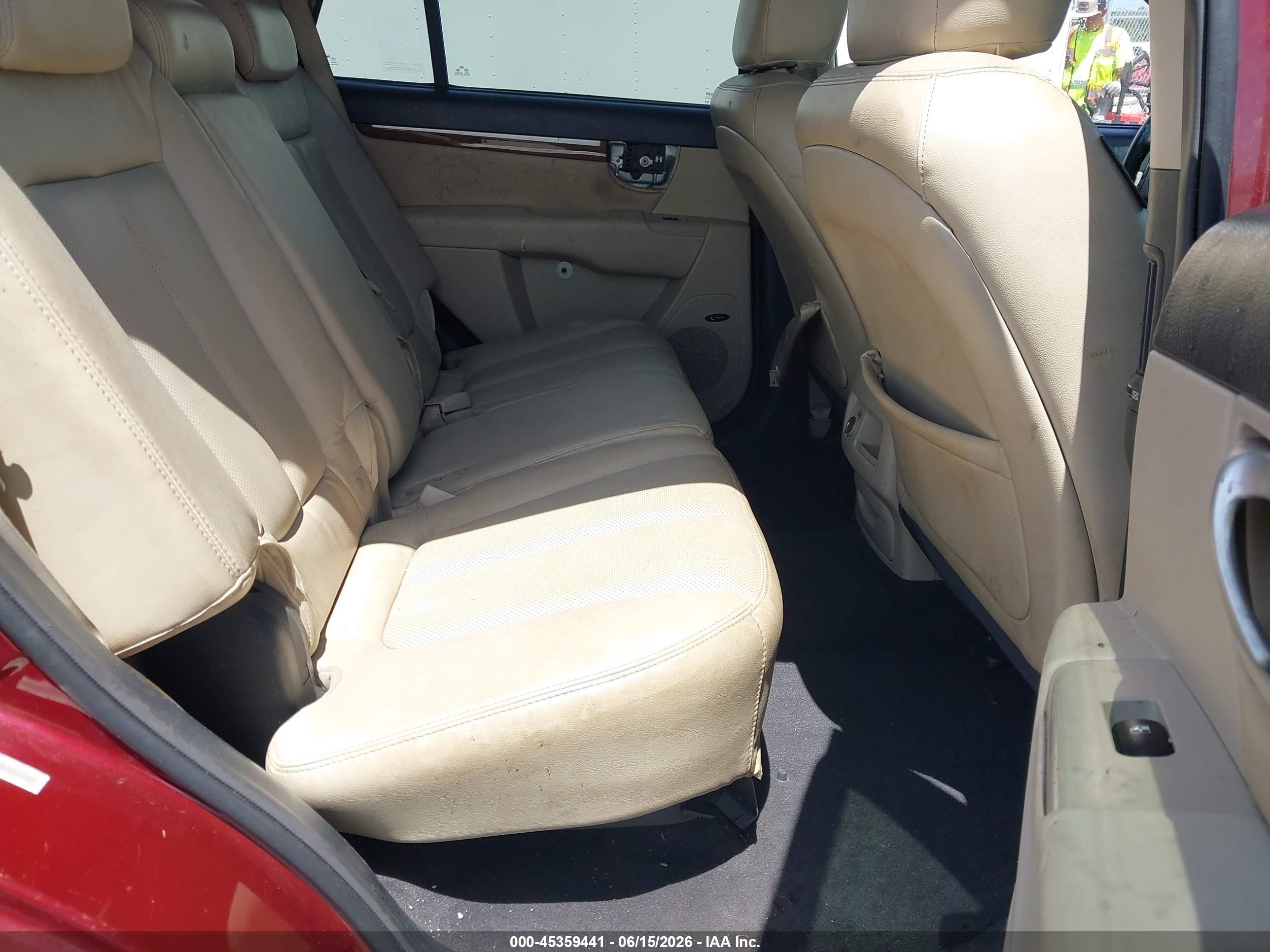 2008 Hyundai Santa Fe Limited/se Red vin: 5NMSH13E08H206574