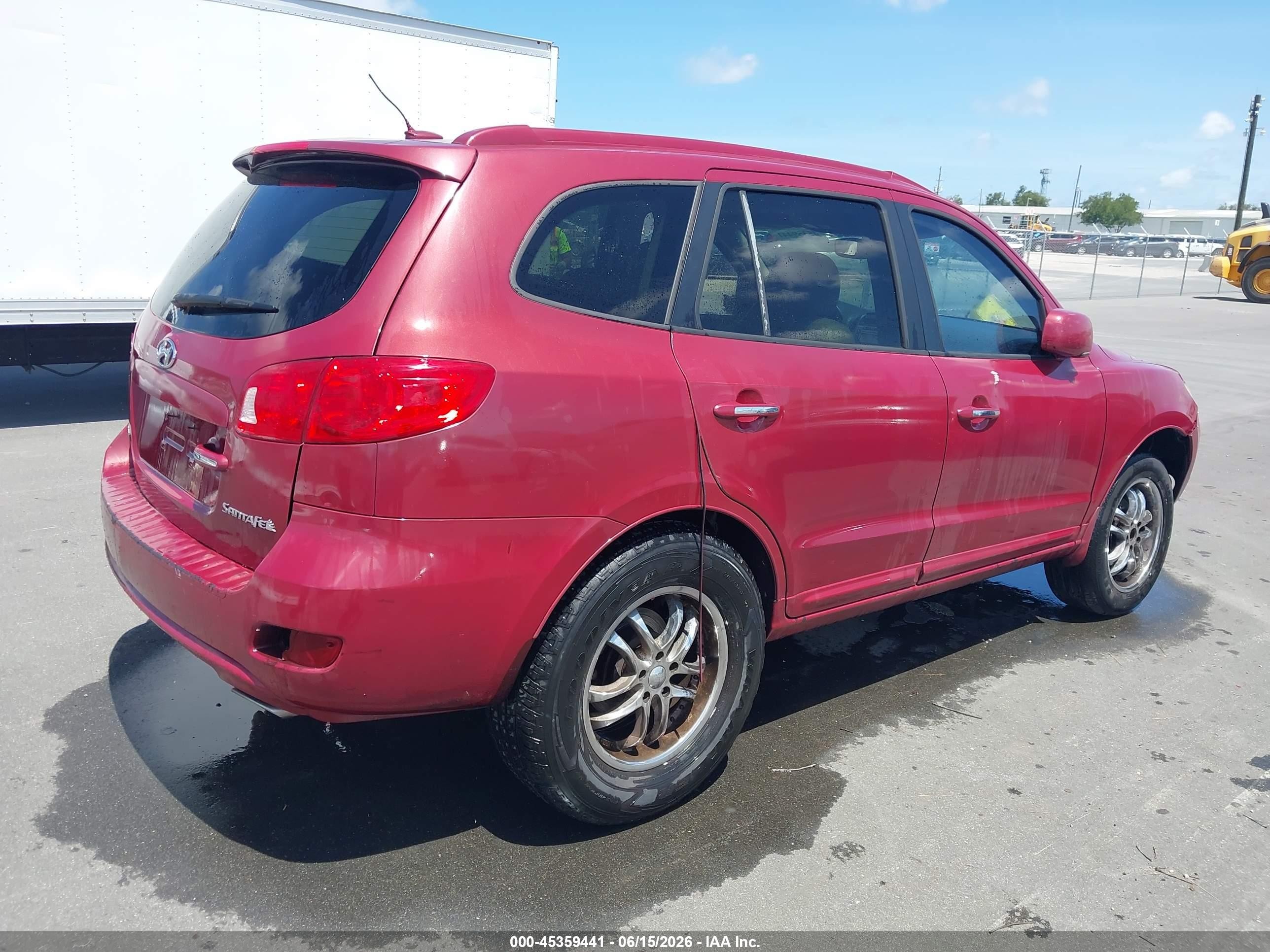 2008 Hyundai Santa Fe Limited/se Red vin: 5NMSH13E08H206574
