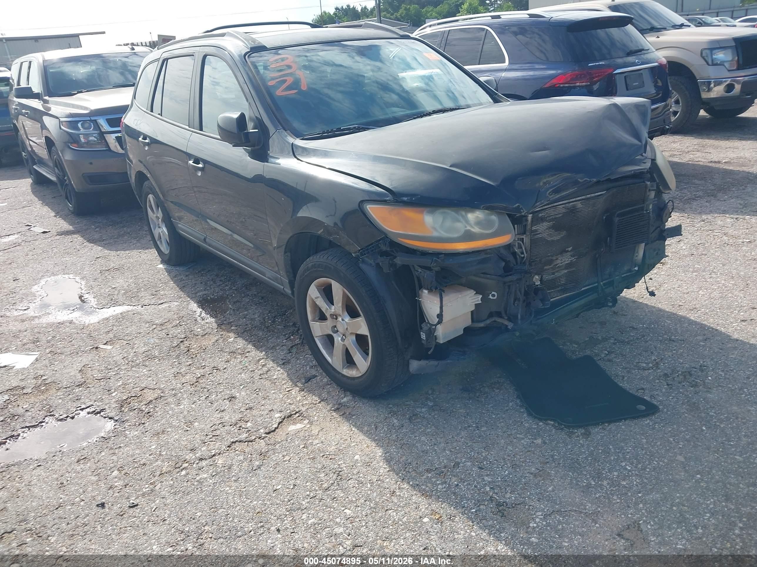 2008 Hyundai Santa Fe Limited/se Black vin: 5NMSH13E08H208034