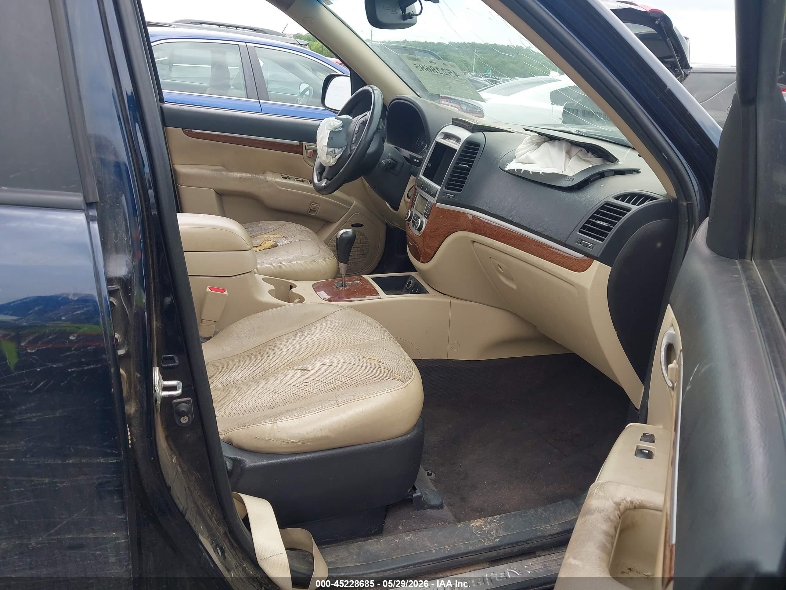 2008 Hyundai Santa Fe Limited/se Blue vin: 5NMSH13E08H211239