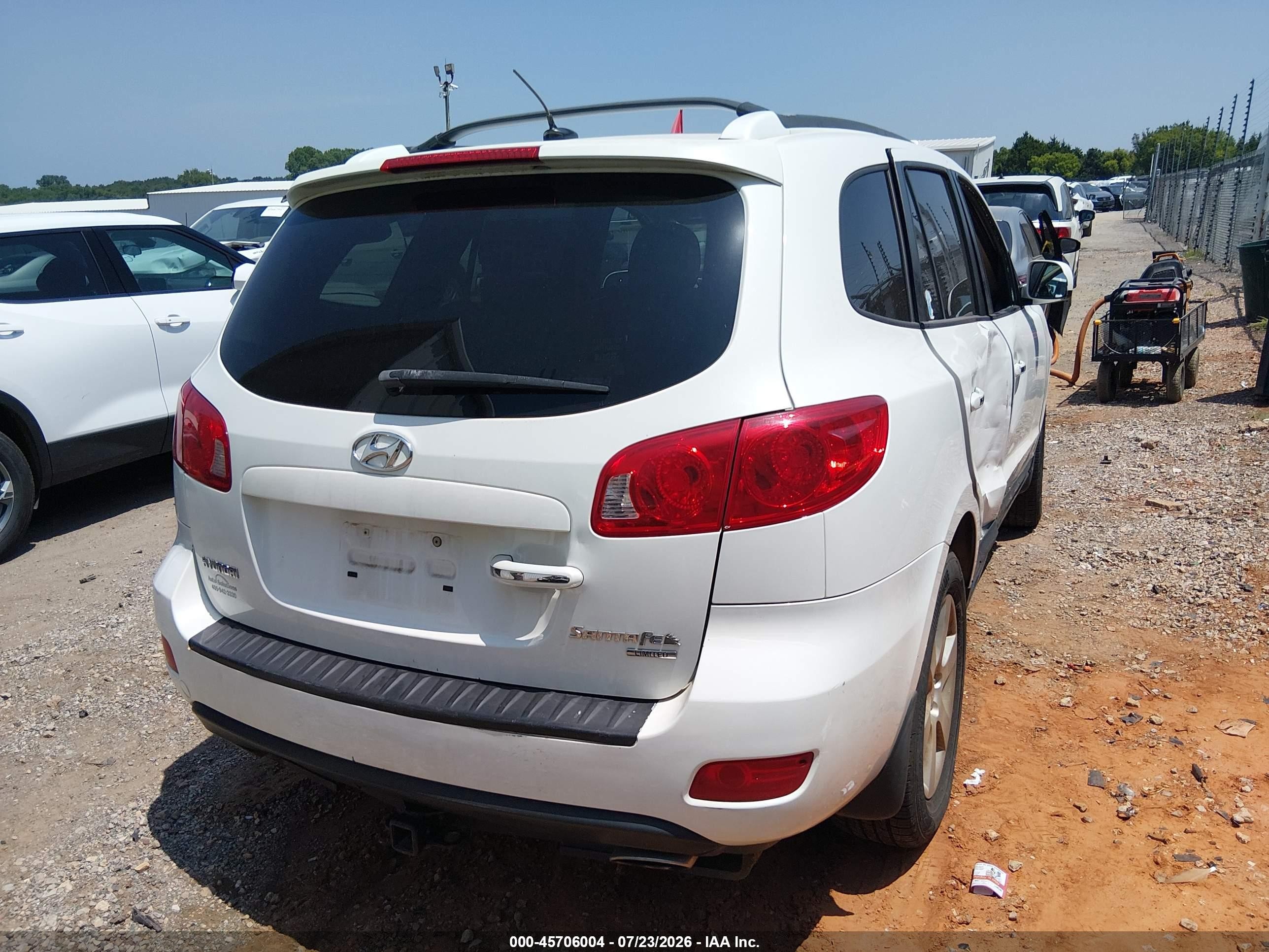 2009 Hyundai Santa Fe Limited White vin: 5NMSH13E09H235073