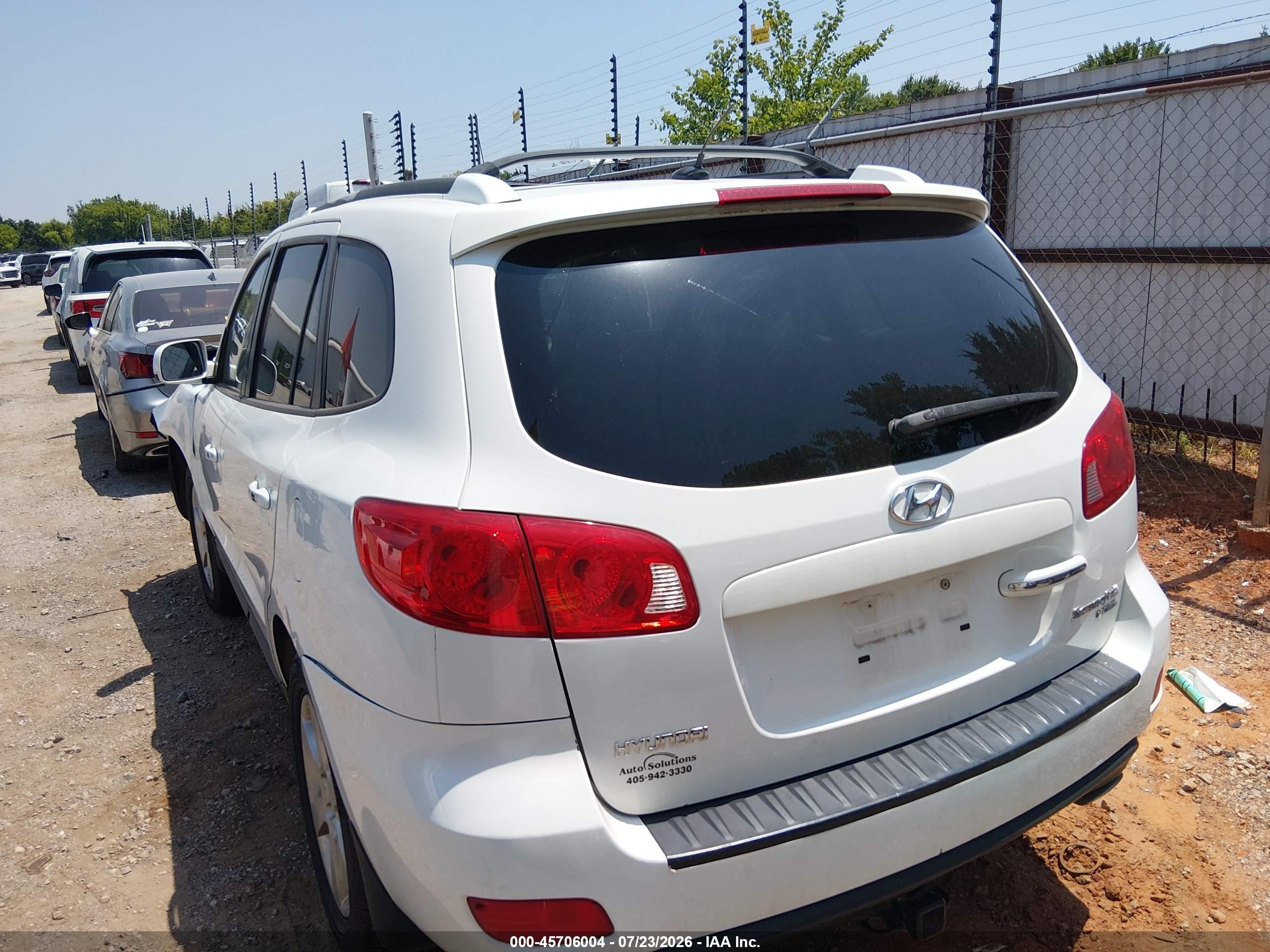 2009 Hyundai Santa Fe Limited White vin: 5NMSH13E09H235073