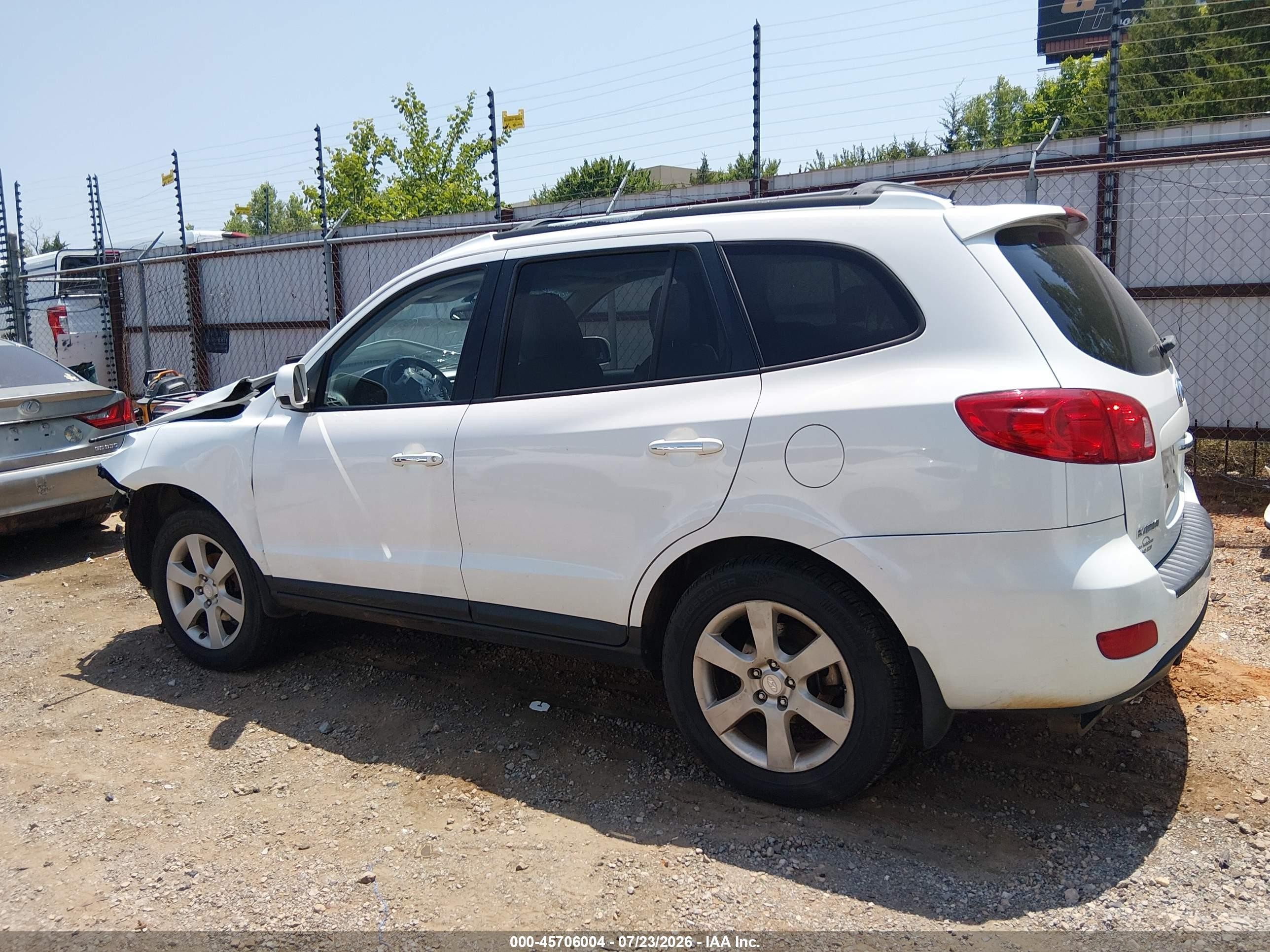 2009 Hyundai Santa Fe Limited White vin: 5NMSH13E09H235073