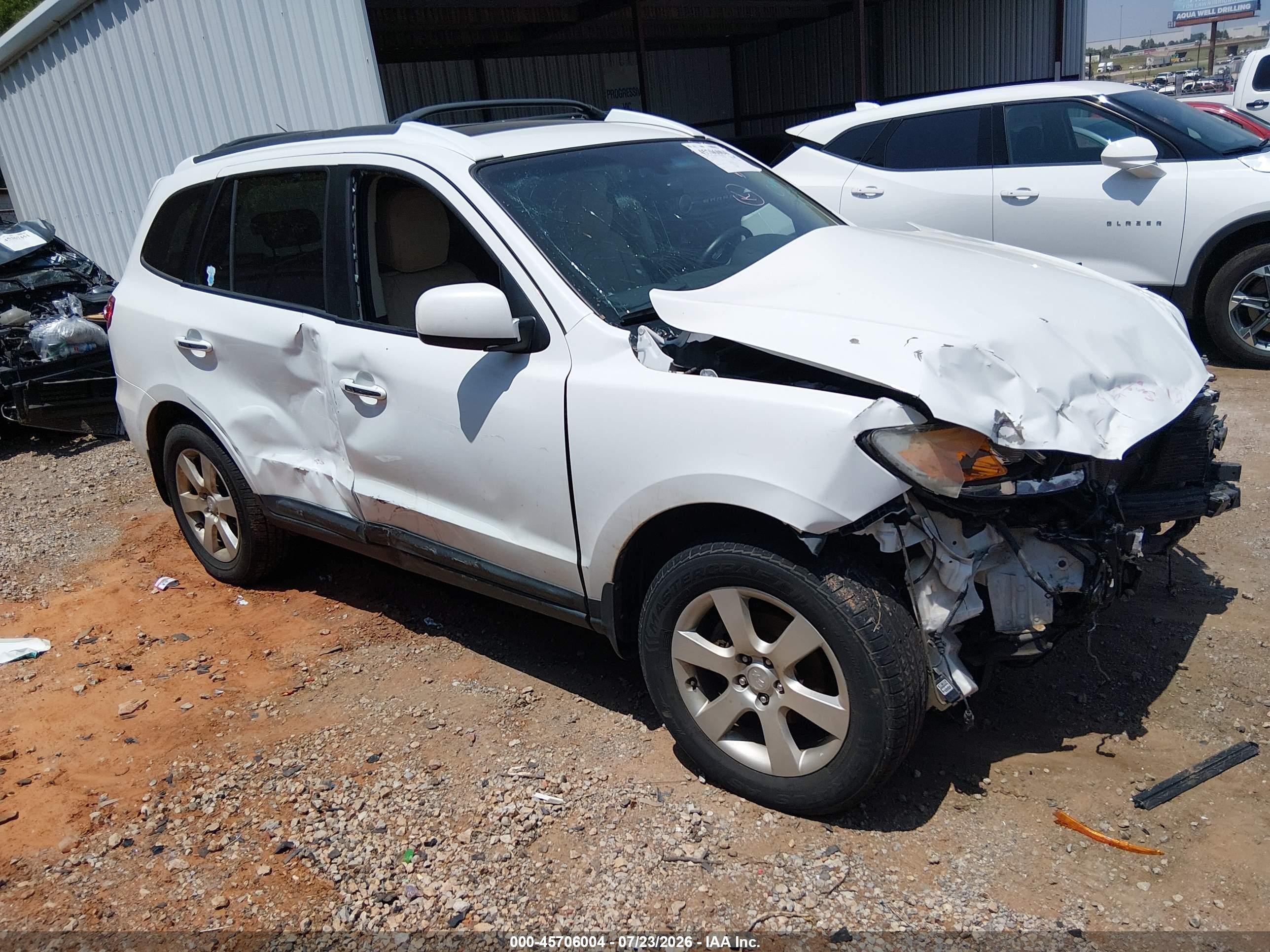 2009 Hyundai Santa Fe Limited White vin: 5NMSH13E09H235073