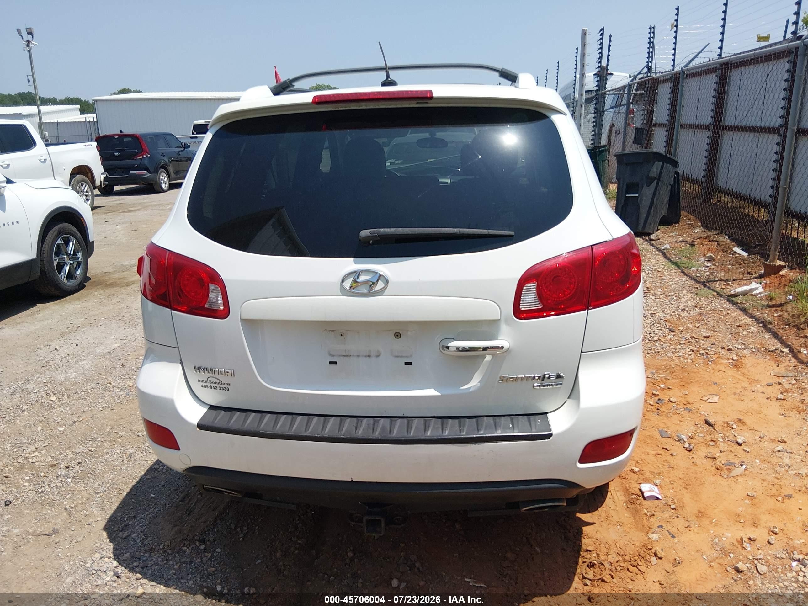 2009 Hyundai Santa Fe Limited White vin: 5NMSH13E09H235073