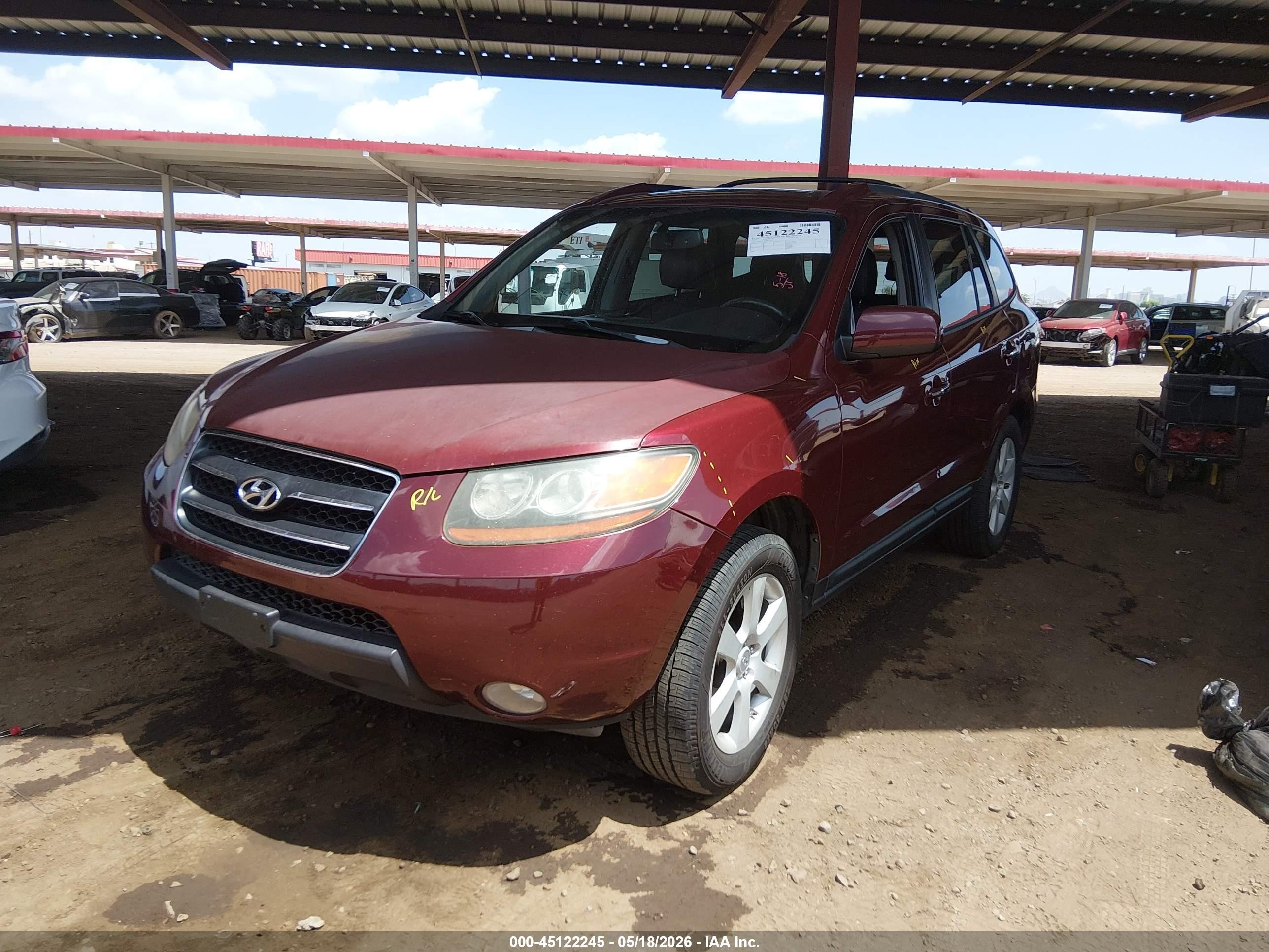 2009 Hyundai Santa Fe Limited Maroon vin: 5NMSH13E09H240192