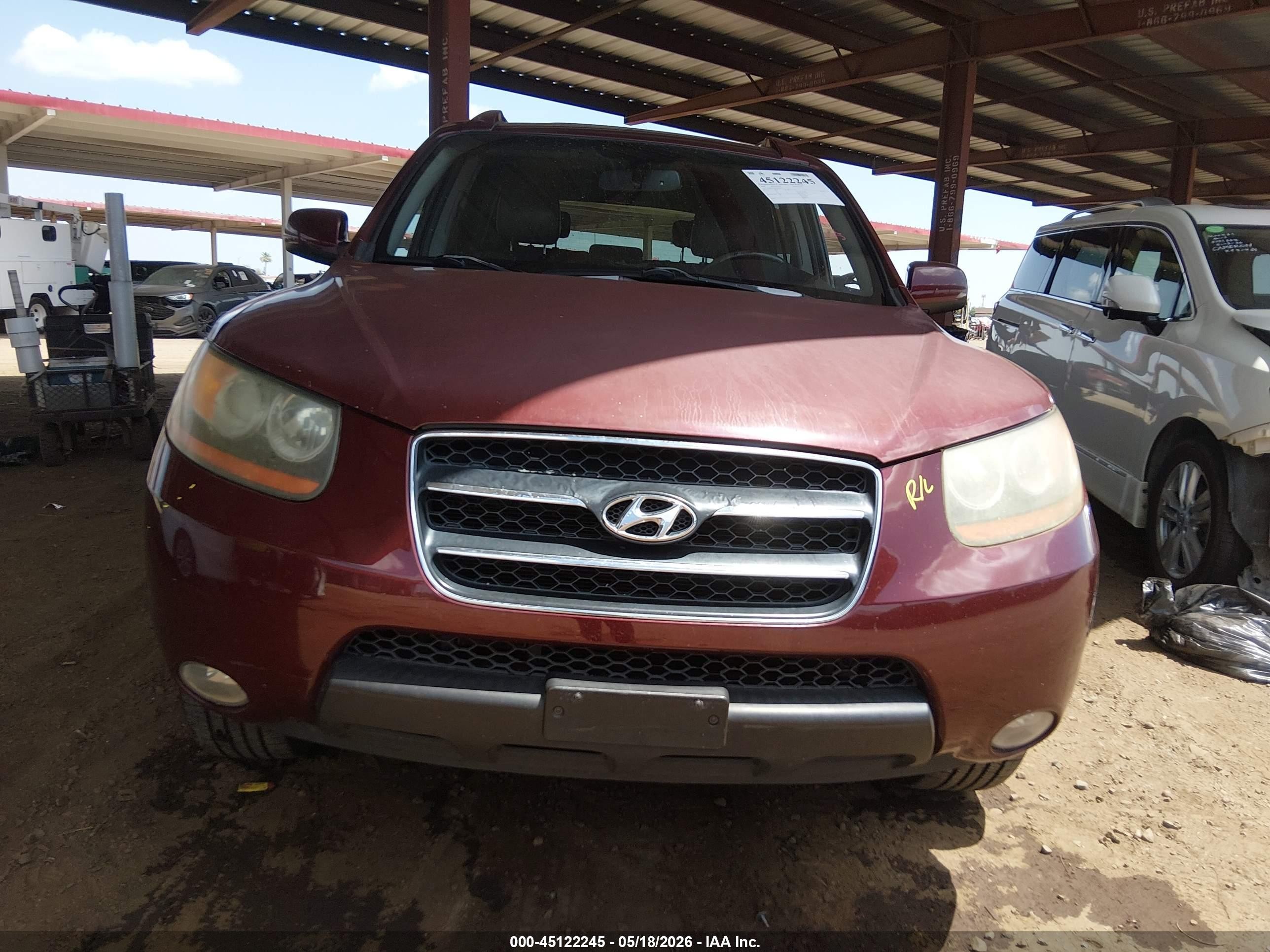 2009 Hyundai Santa Fe Limited Maroon vin: 5NMSH13E09H240192
