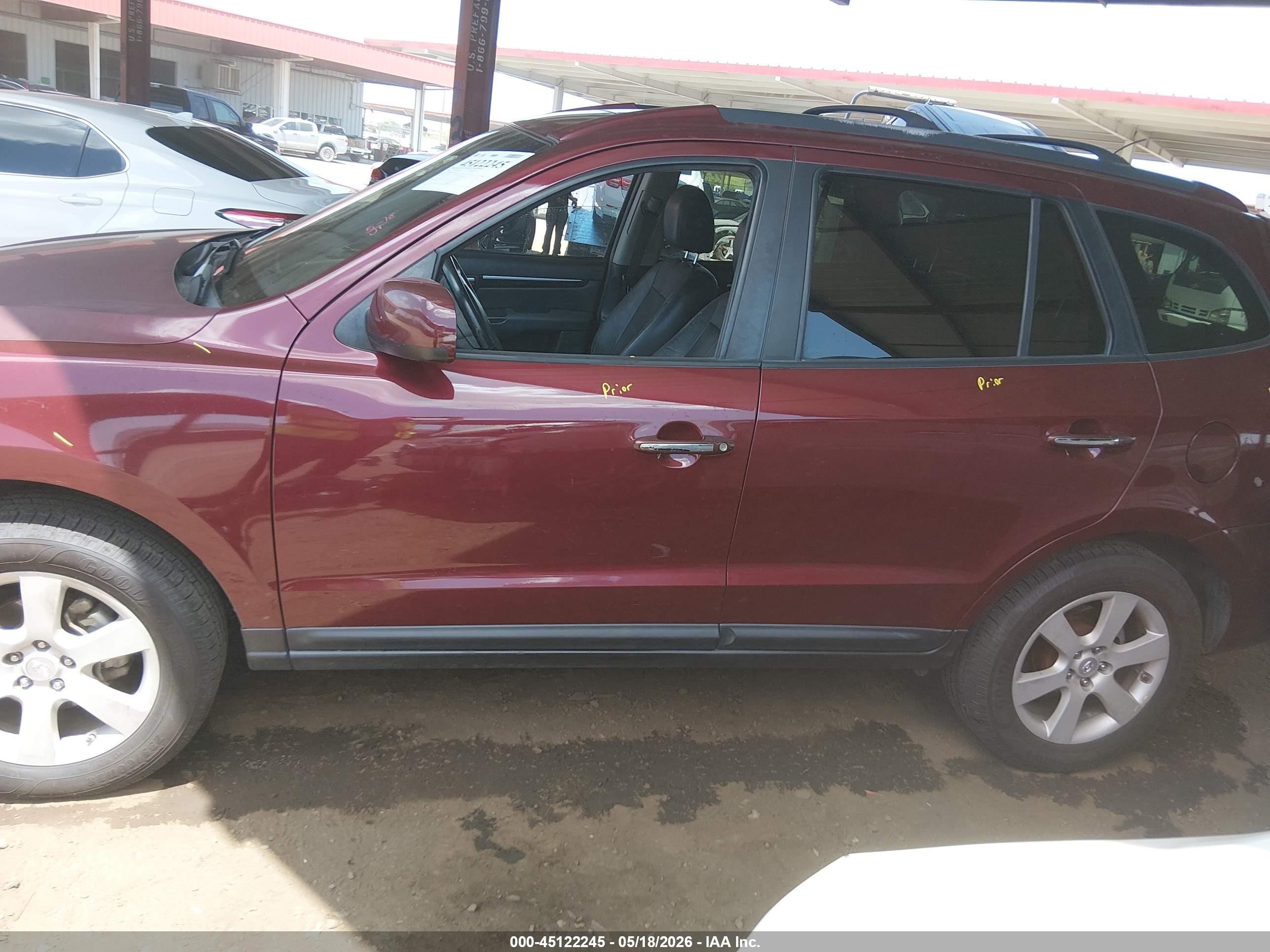 2009 Hyundai Santa Fe Limited Maroon vin: 5NMSH13E09H240192