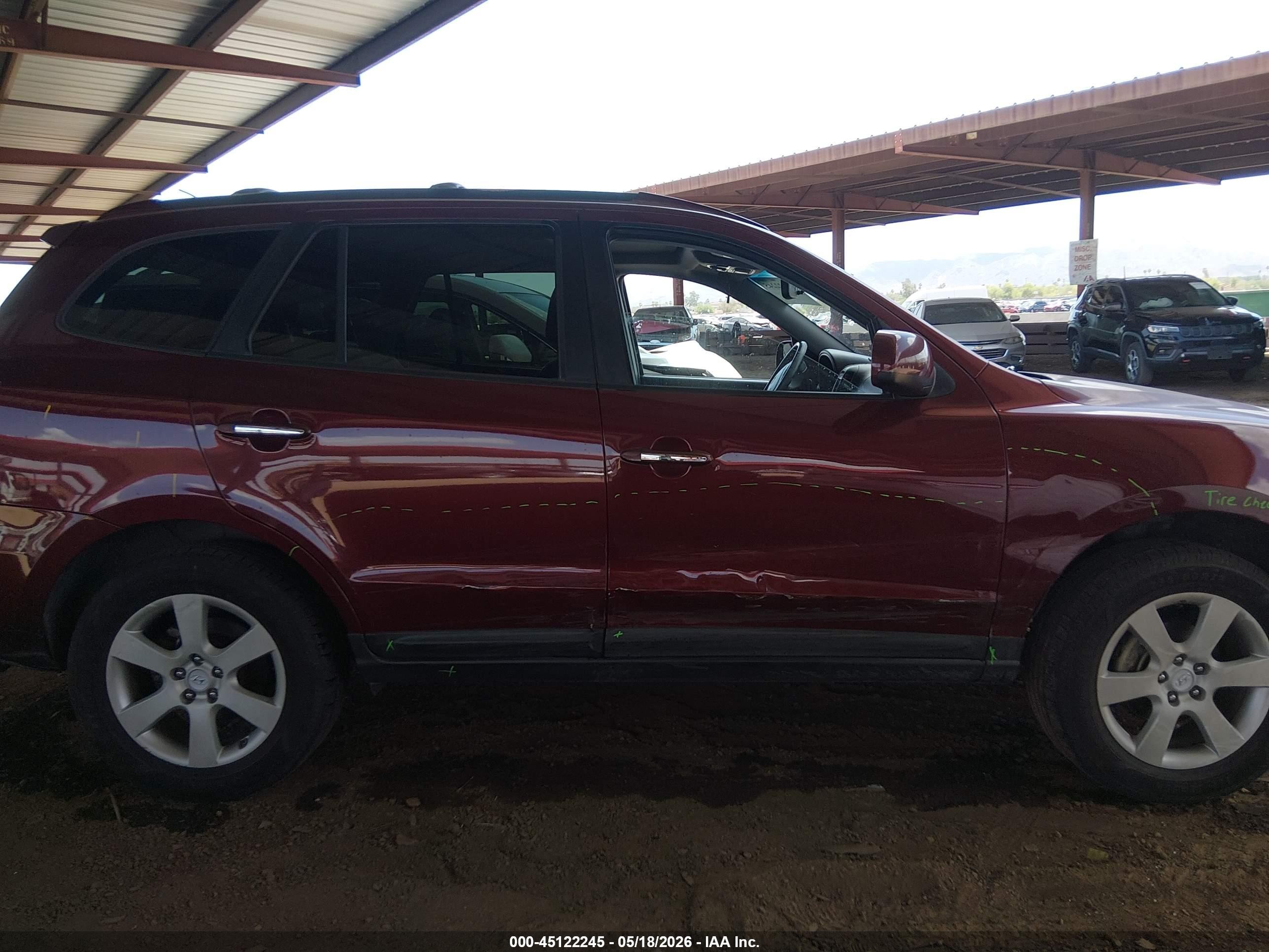 2009 Hyundai Santa Fe Limited Maroon vin: 5NMSH13E09H240192