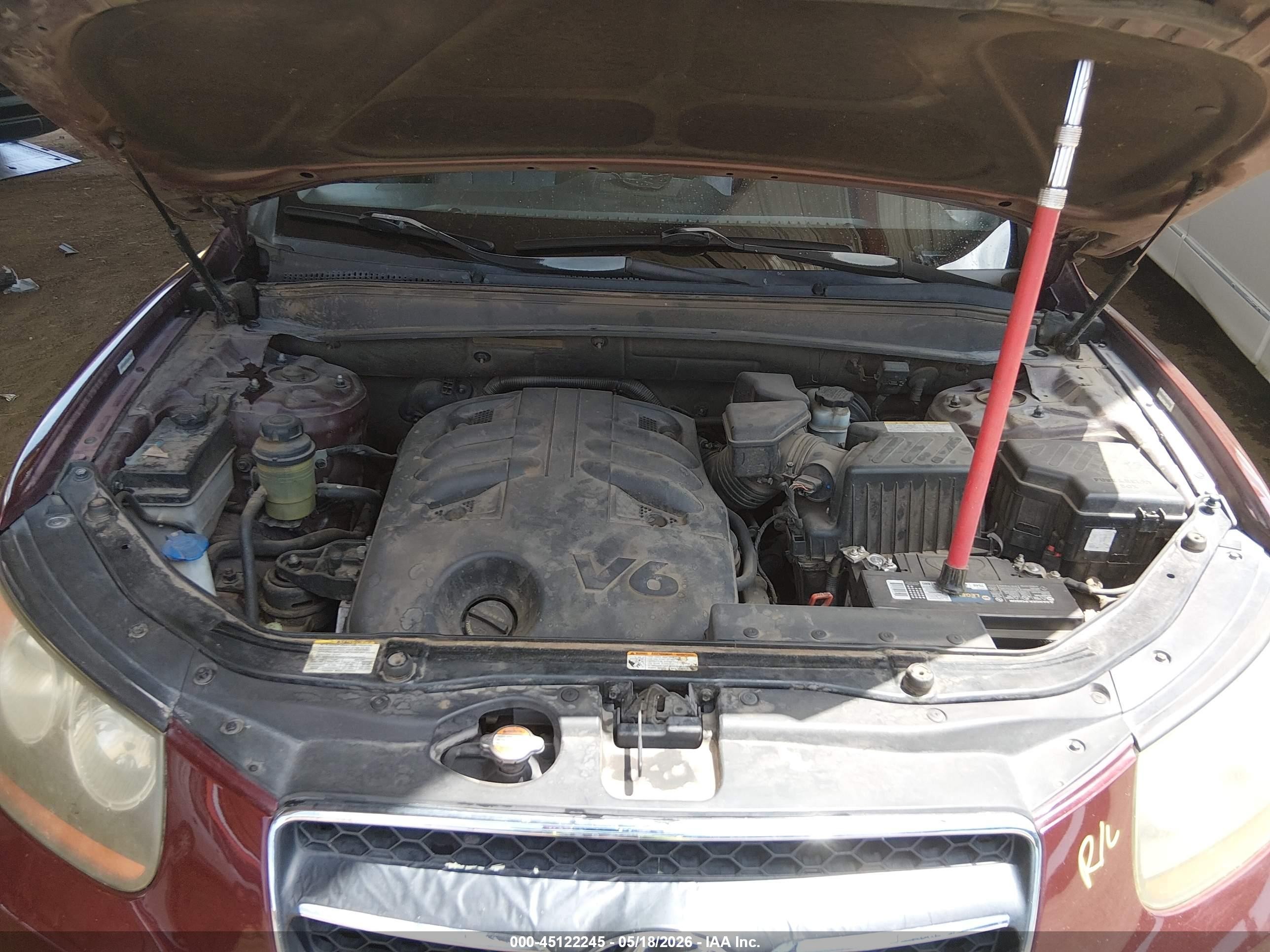 2009 Hyundai Santa Fe Limited Maroon vin: 5NMSH13E09H240192