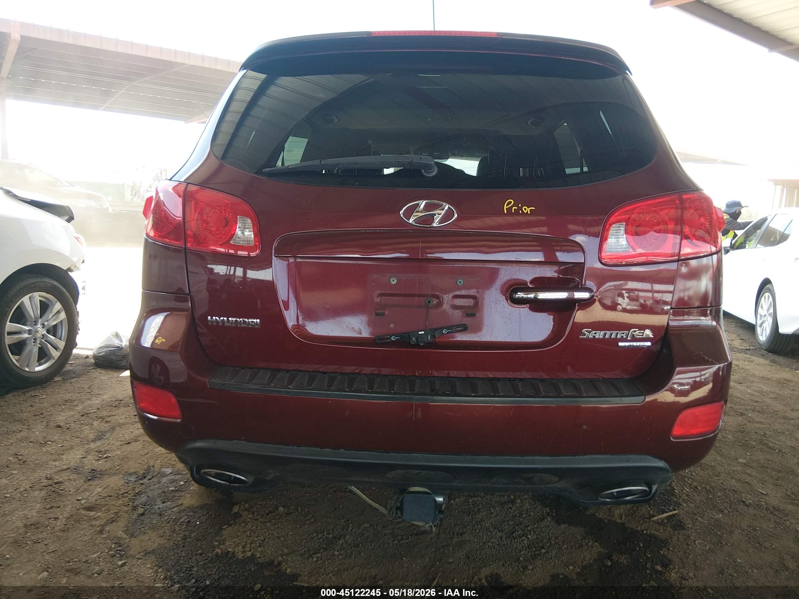 2009 Hyundai Santa Fe Limited Maroon vin: 5NMSH13E09H240192
