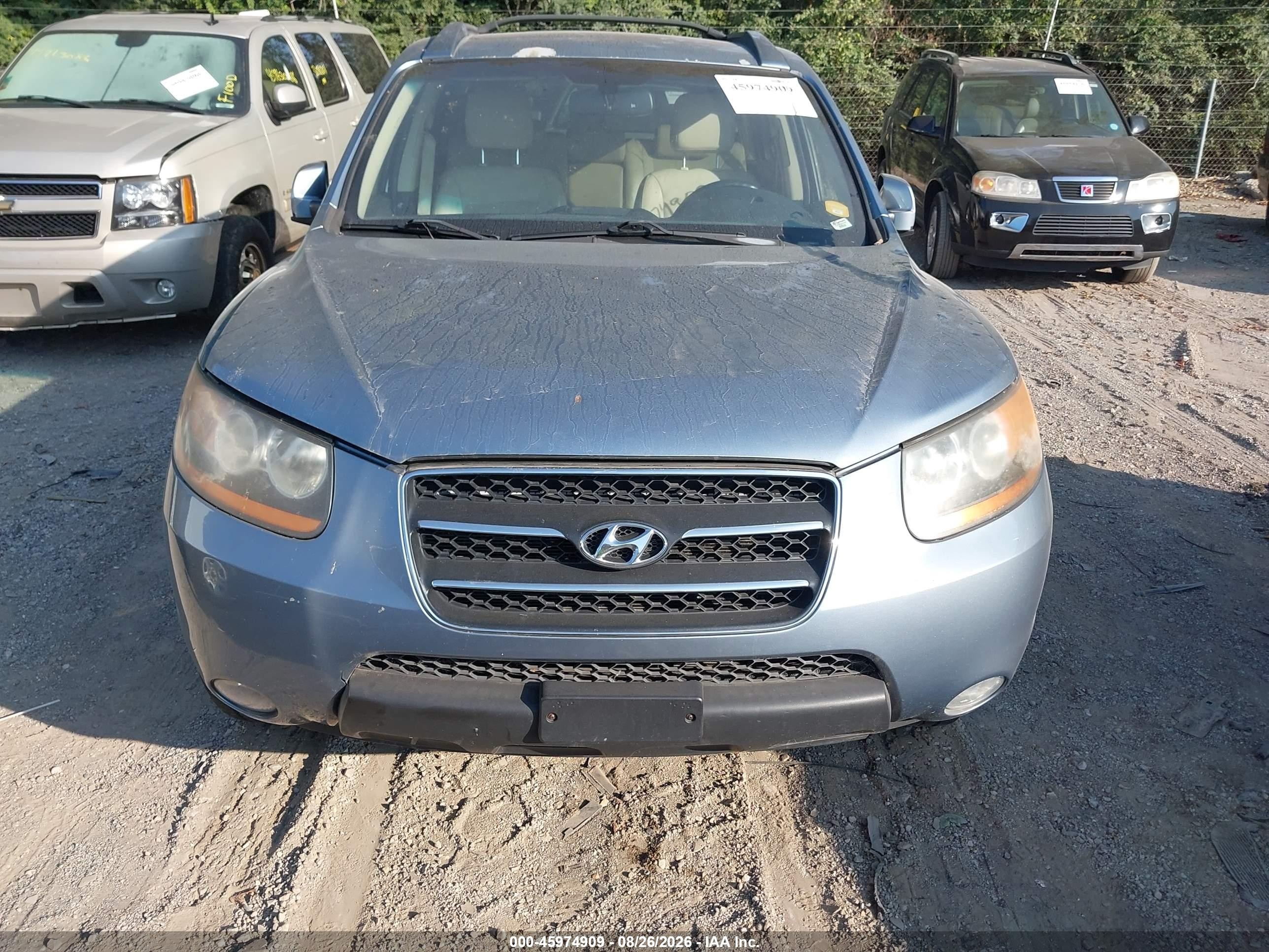 2009 Hyundai Santa Fe Limited Синий vin: 5NMSH13E09H248857