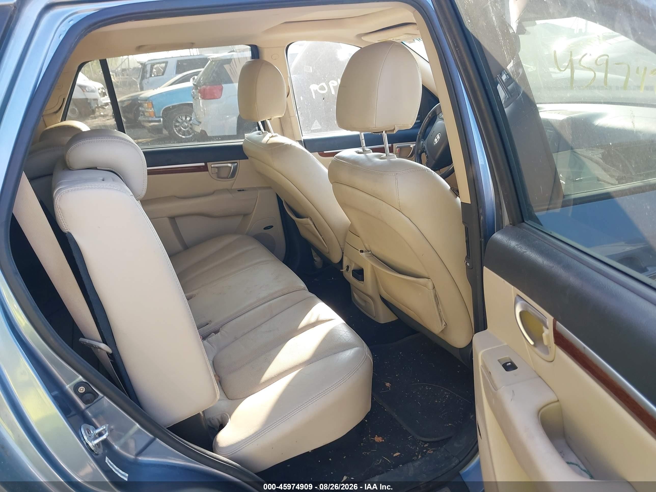 2009 Hyundai Santa Fe Limited Синий vin: 5NMSH13E09H248857