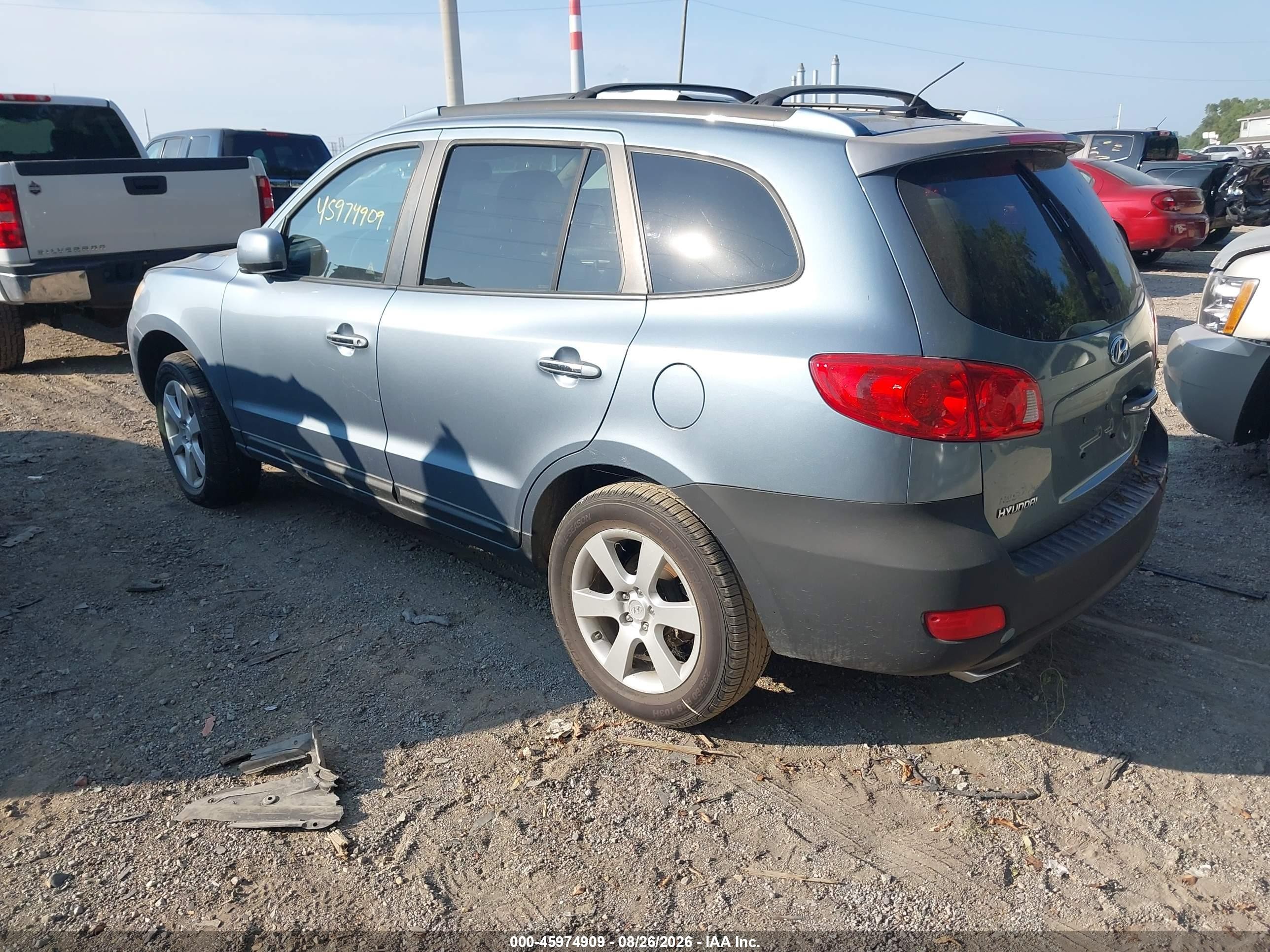 2009 Hyundai Santa Fe Limited Синий vin: 5NMSH13E09H248857